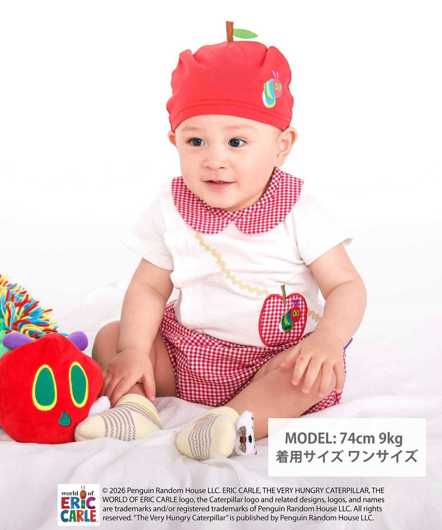 🇯🇵預訂 日本直送🇯🇵好餓的毛毛蟲兩色蘋果帽子燈籠褲兩件套裝