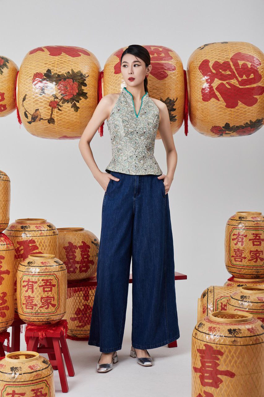 牛仔宽脚裤 1611