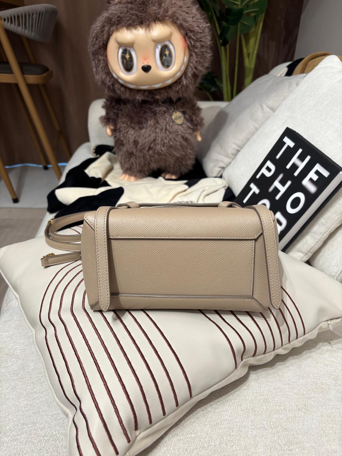 Celine Nano Belt Bag 淺灰褐色牛皮 100%Authentic, 98%New ✅收據✅Dust bag