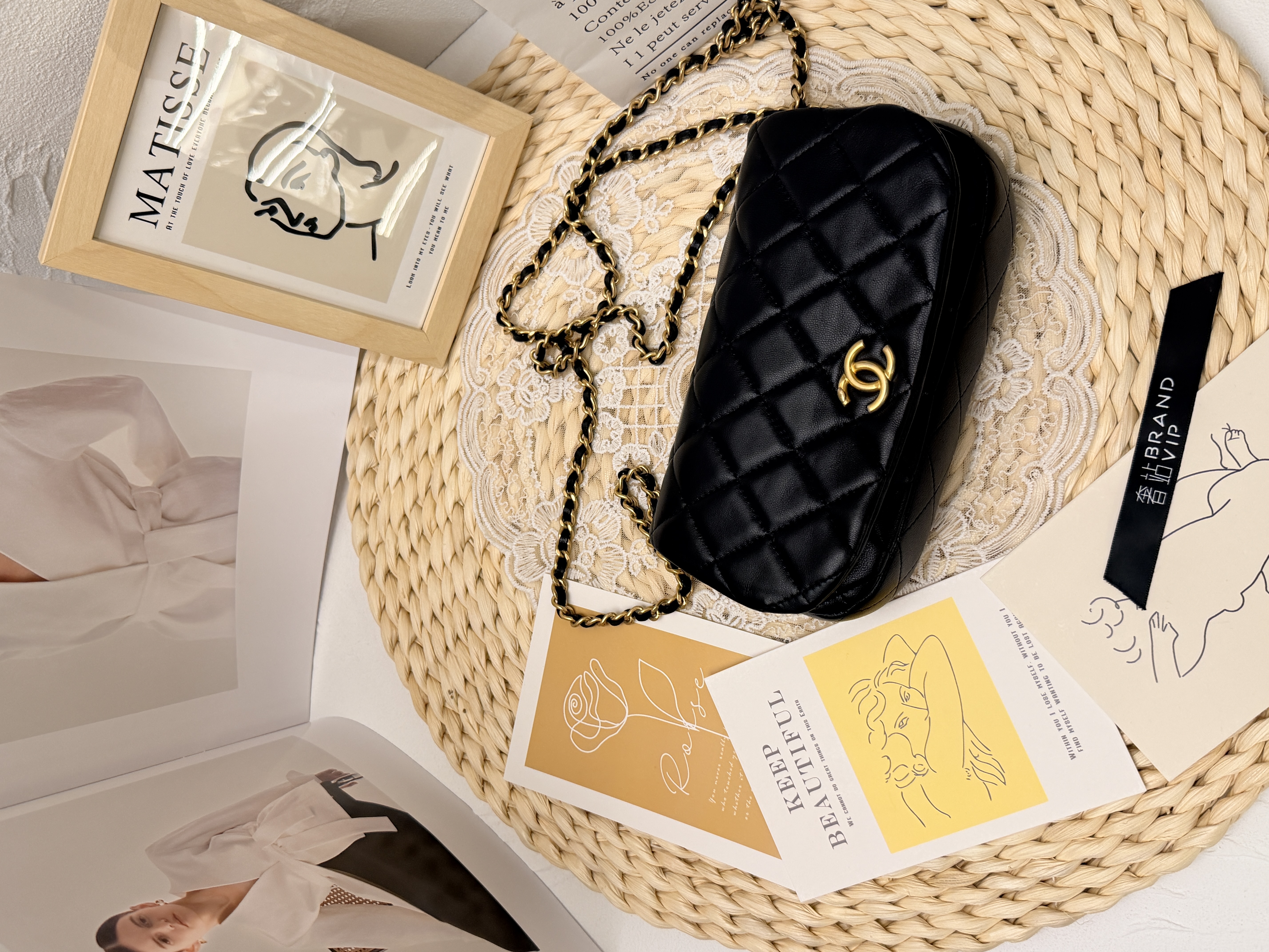 Chanel Mini Flap Bag (小牛皮 芯片22年）