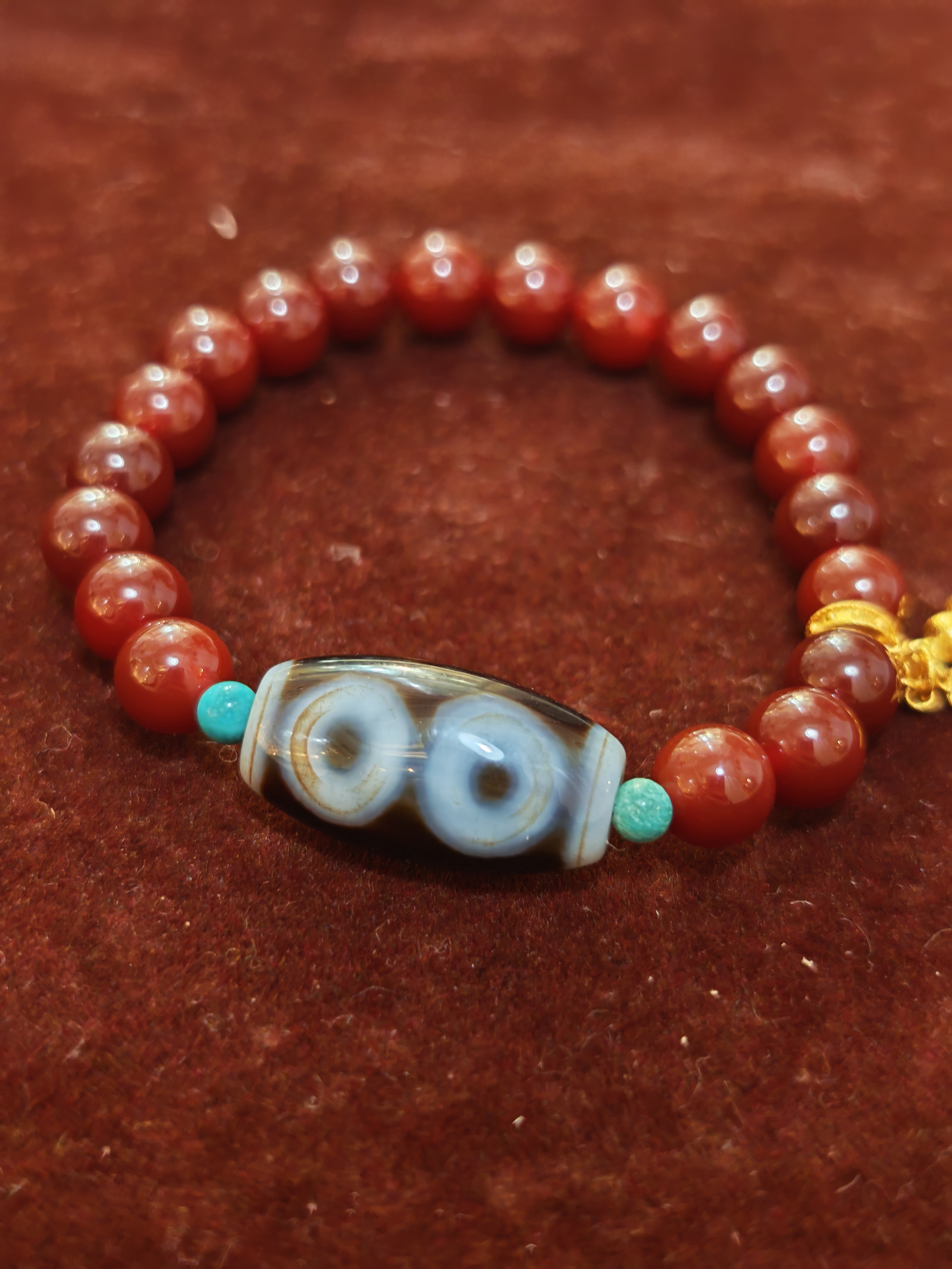 「黑白財神二眼天珠」26046