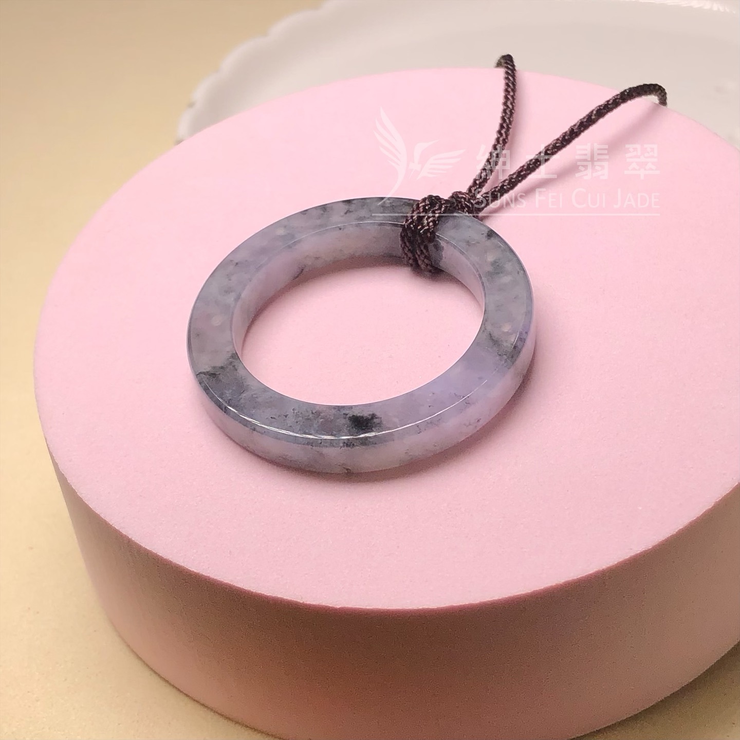 紫底烏雞山水平安環