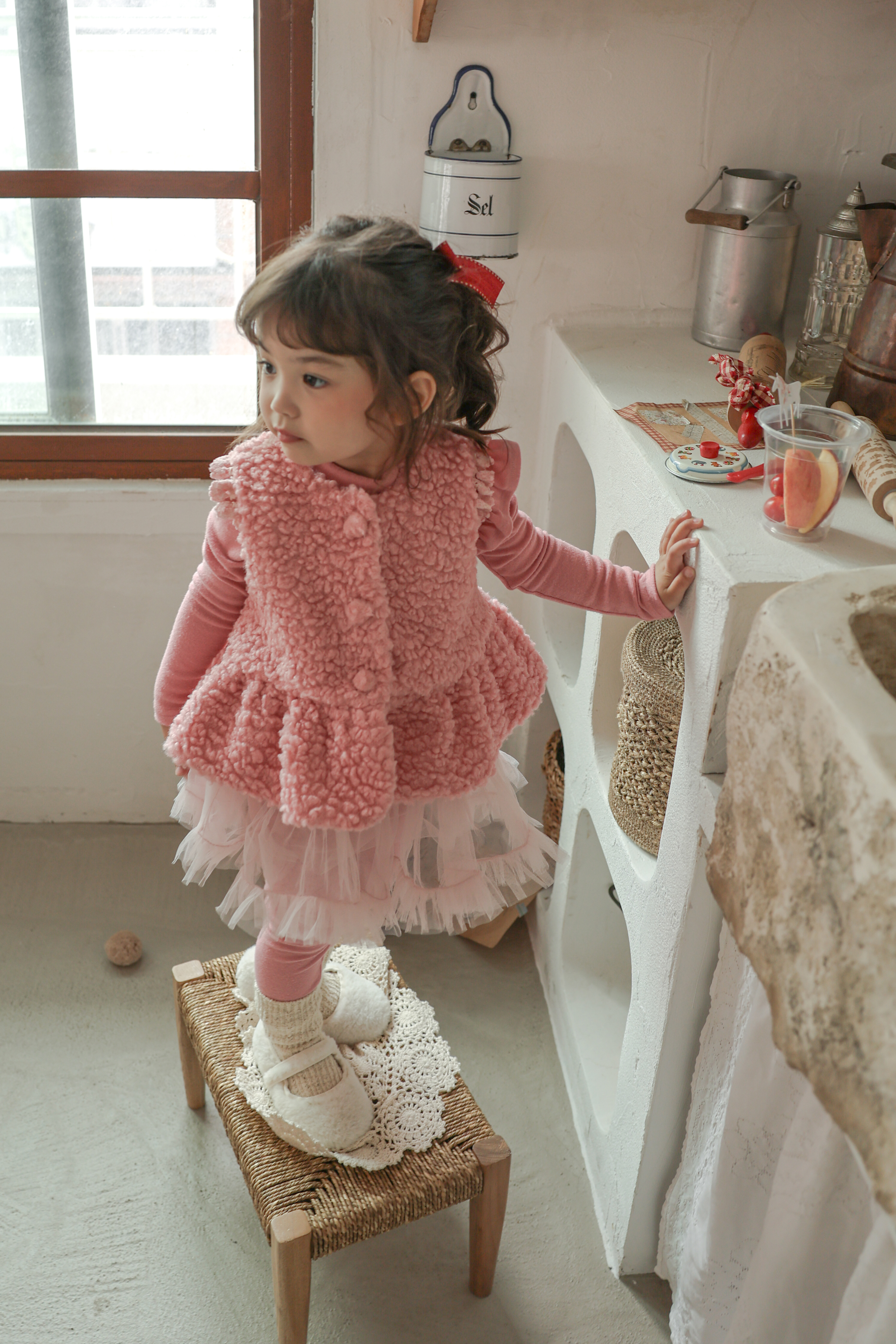 FLO | Pposong fur vest Pink
