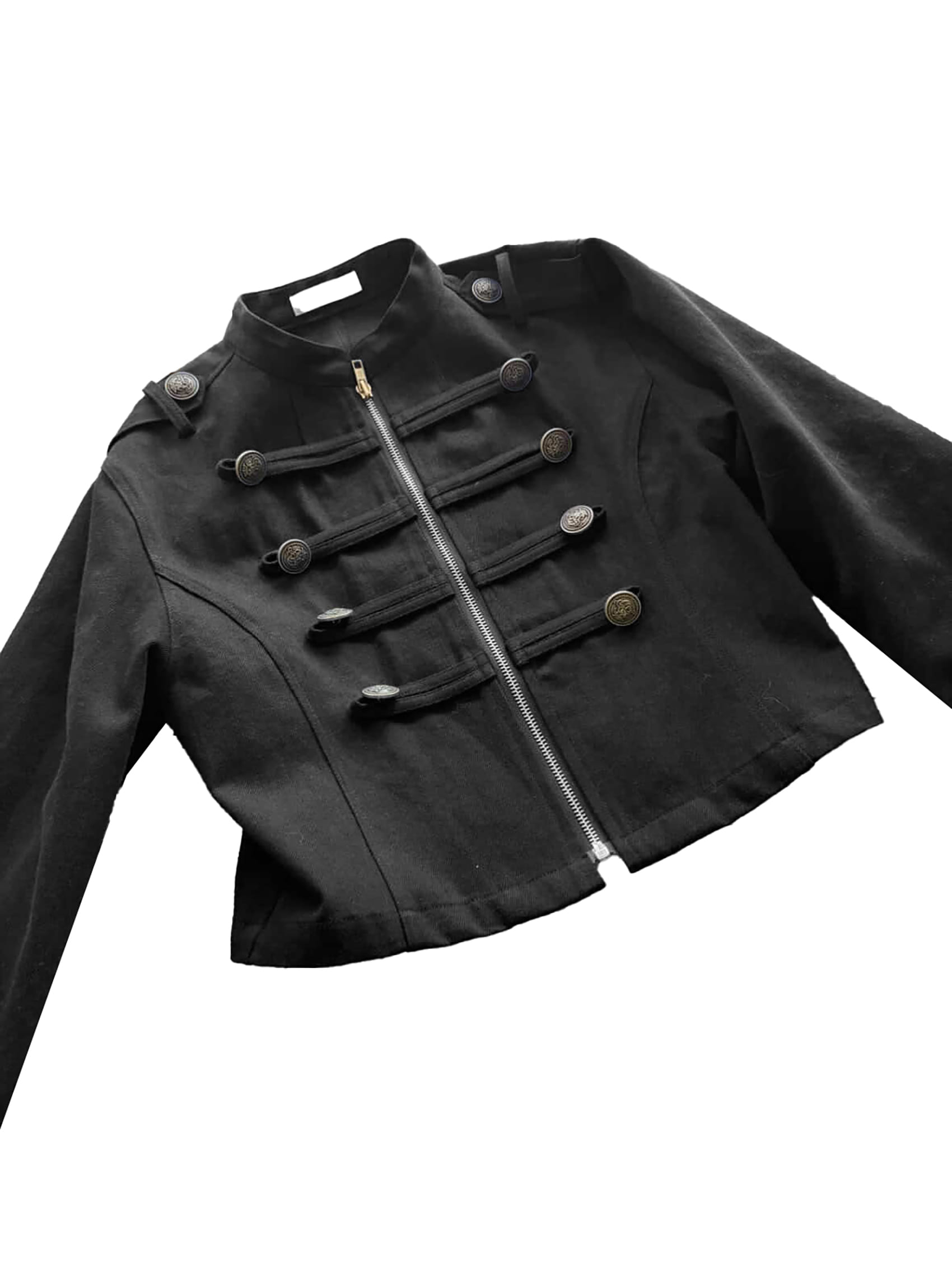 Vintage Zip Front Cropped Jacket