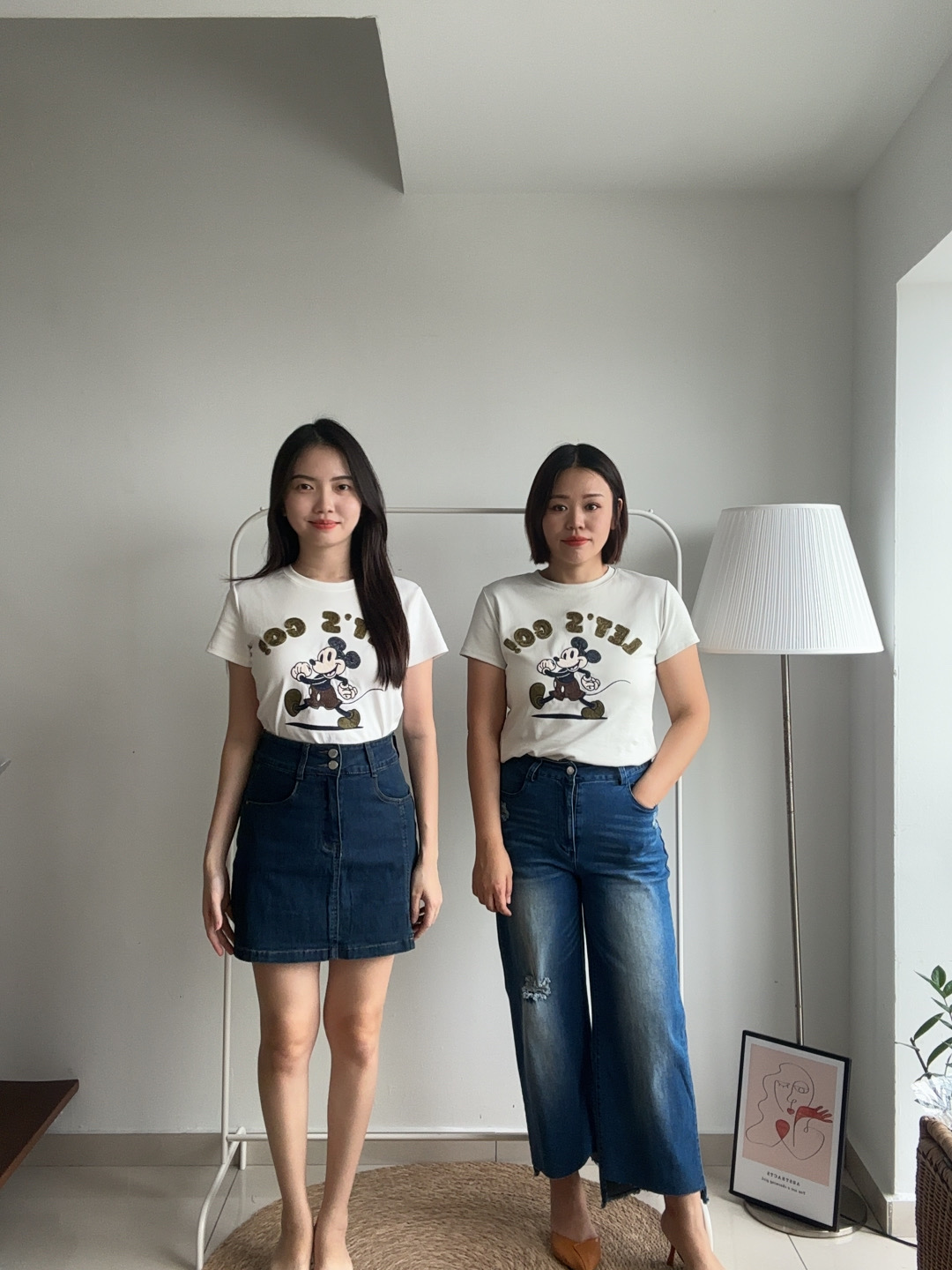 T4234 Embroidery Mickey Tee
