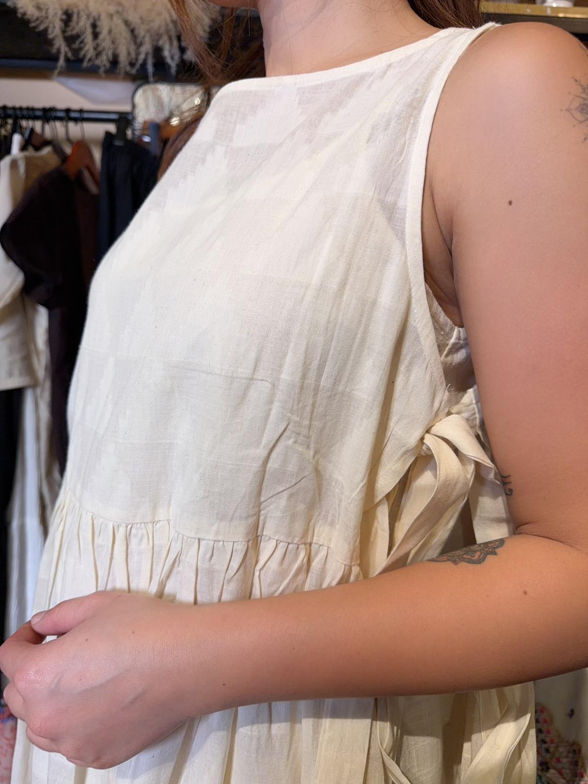 Beige Ribbon Muji 2 Pieces Set OP #1523