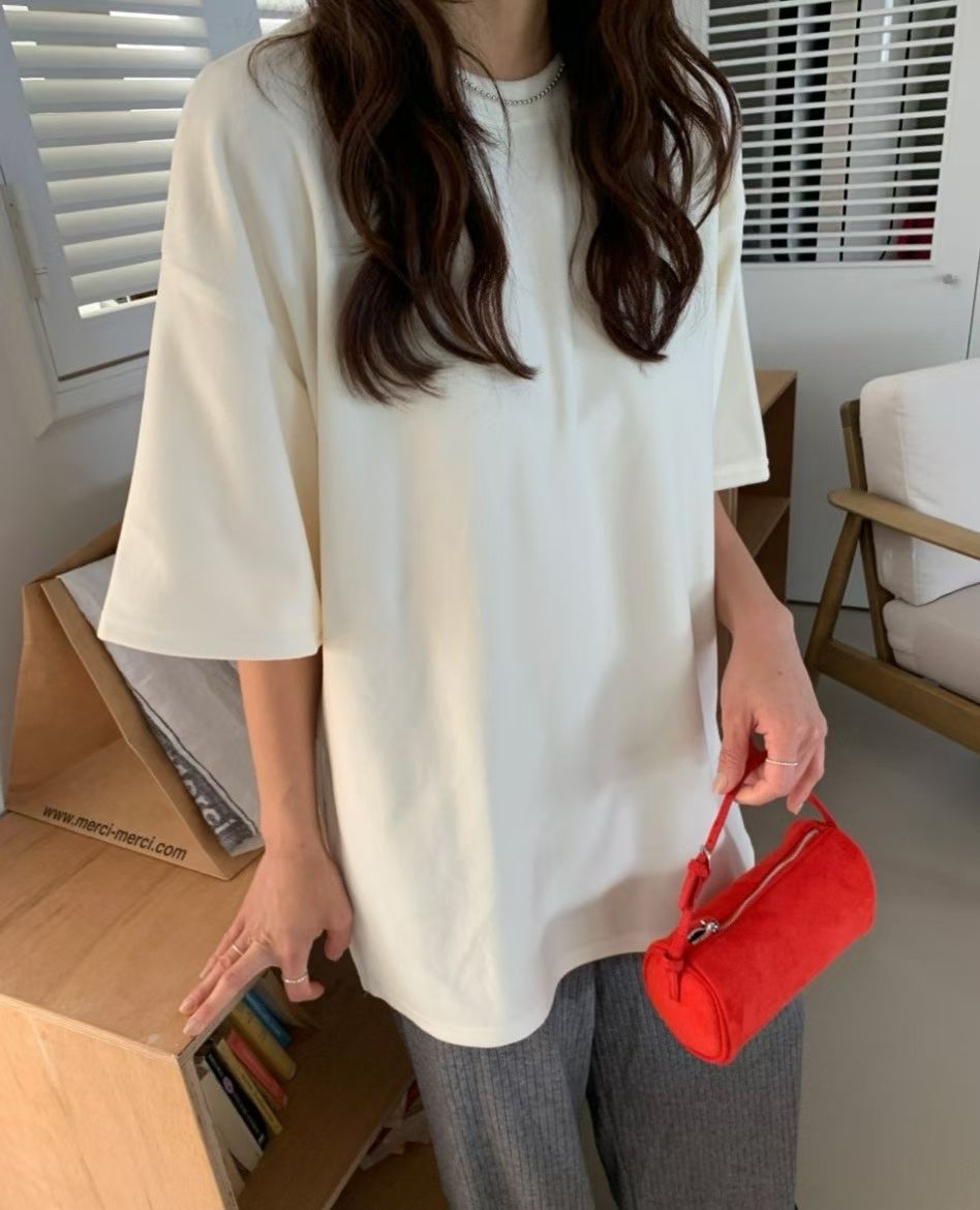 221657 絲絨側開叉Tee 