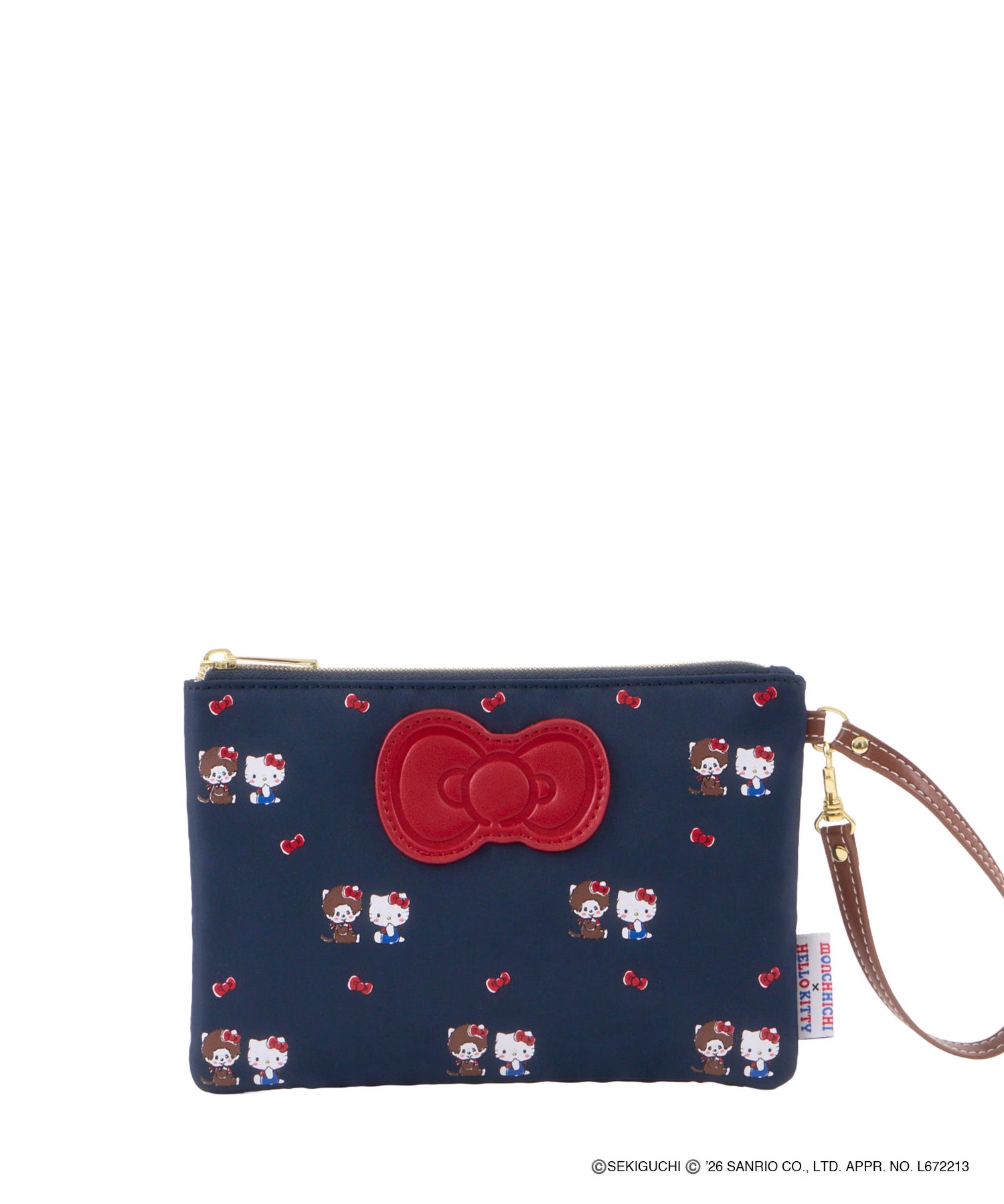 🎀【預訂】Monchhichi × Hello Kitty Pattern Pouch B