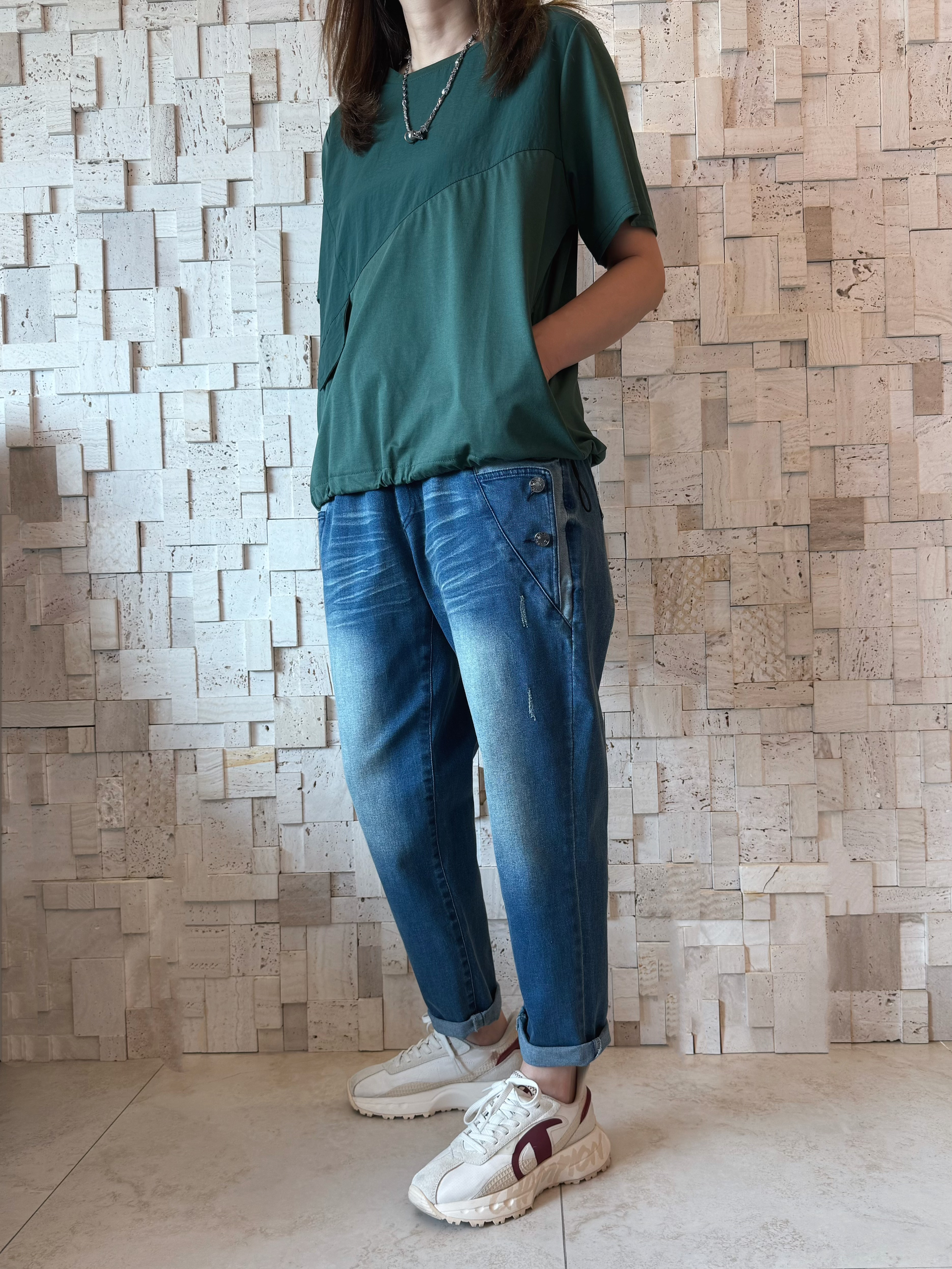 #2098 束帶拼布Top