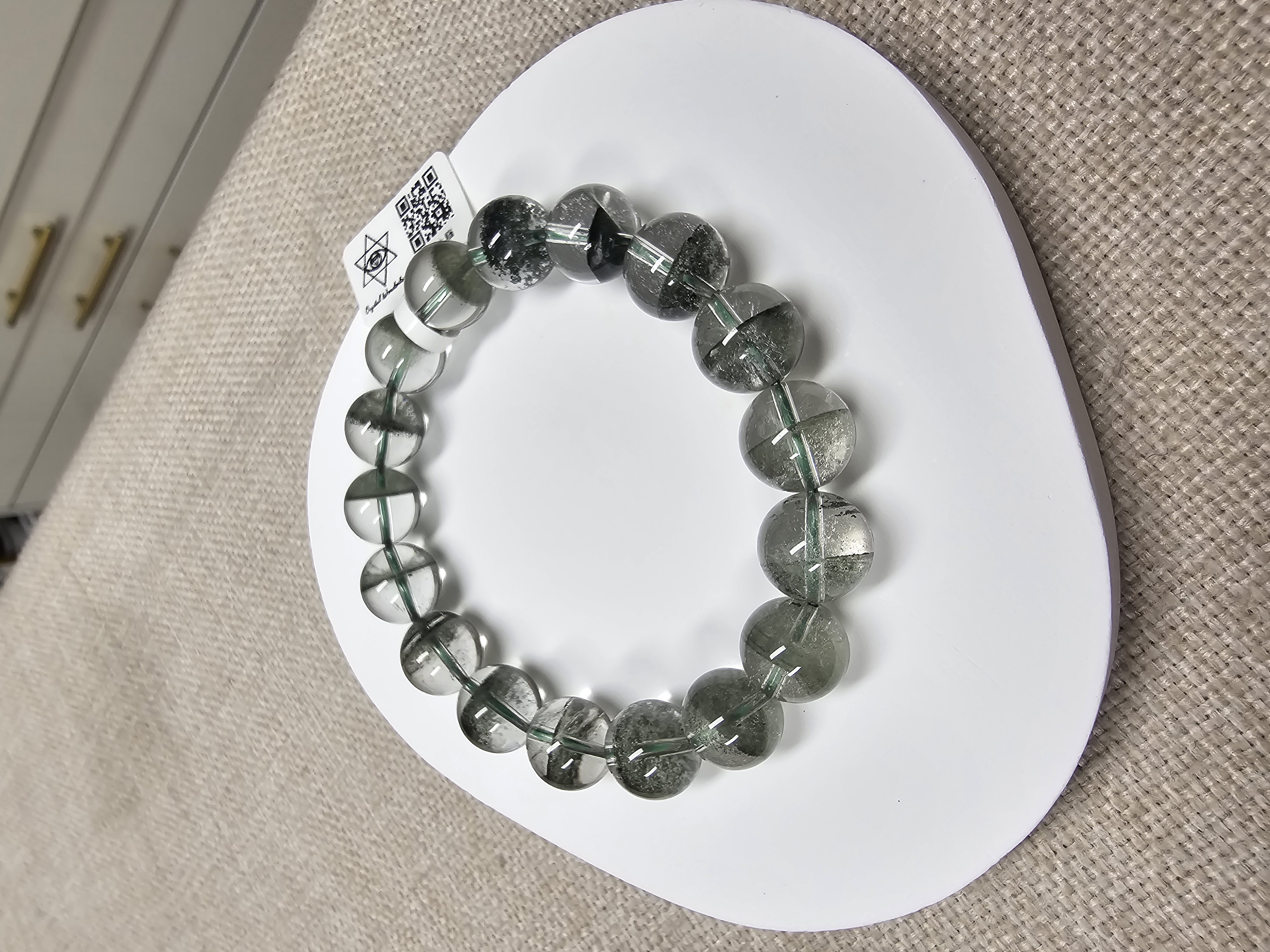 (收藏級)(一線天)高質聚寶盤半盤綠幽靈 11.5+mm (No.GPQ011)