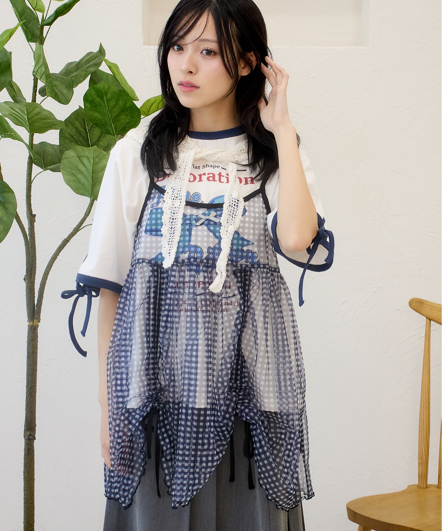 抽繩蝴蝶結吊帶【JOT005】