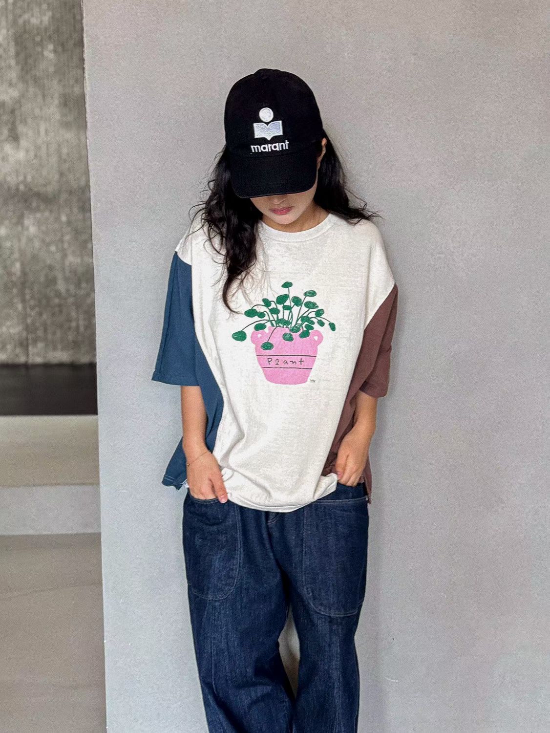 YA OX 3 colors tone plant tee