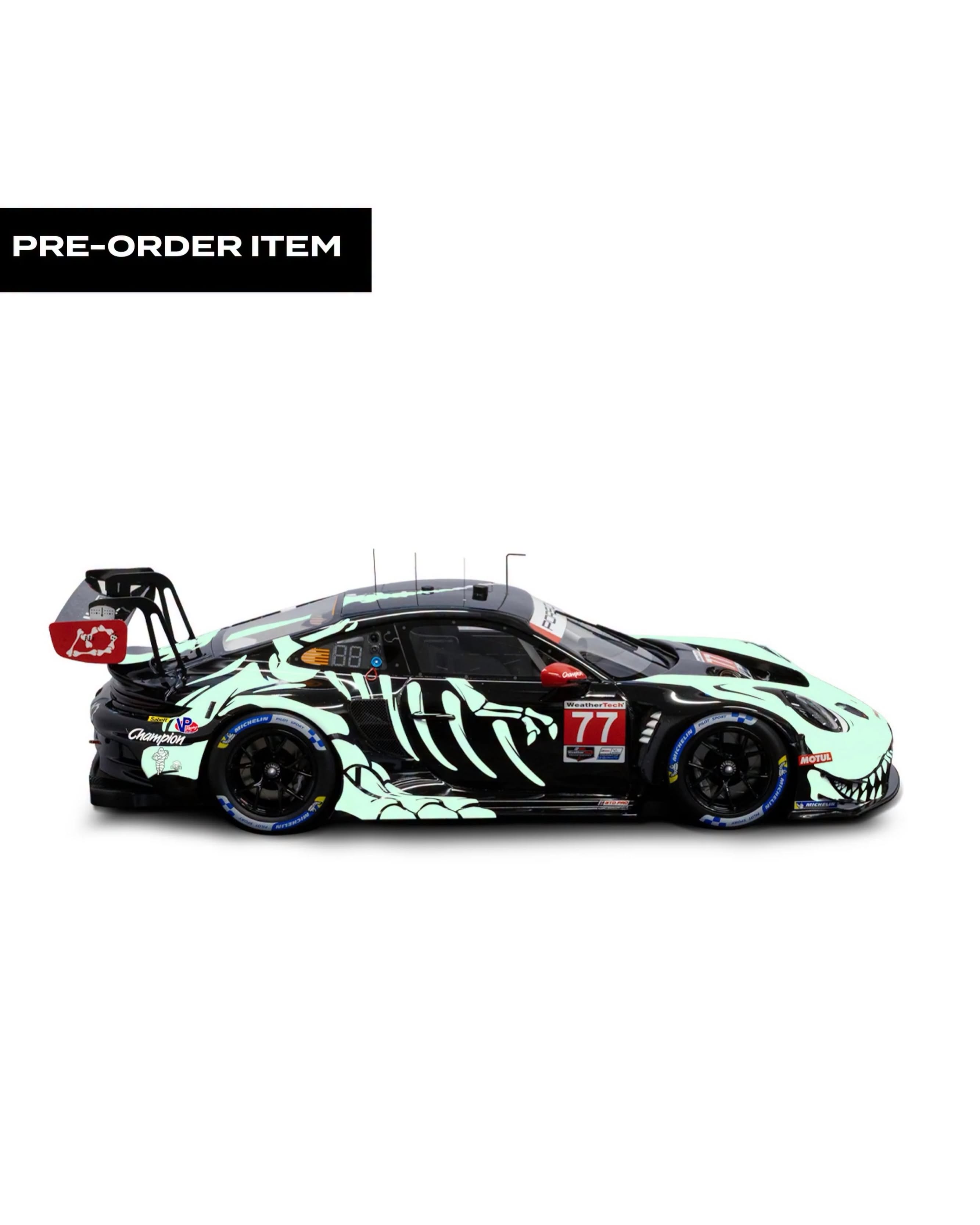 預訂 MINI GT 1/64 Rexy Skeleton 2026 Petit Le Mans 官方夜光特別版｜預訂優惠價: HK$398
