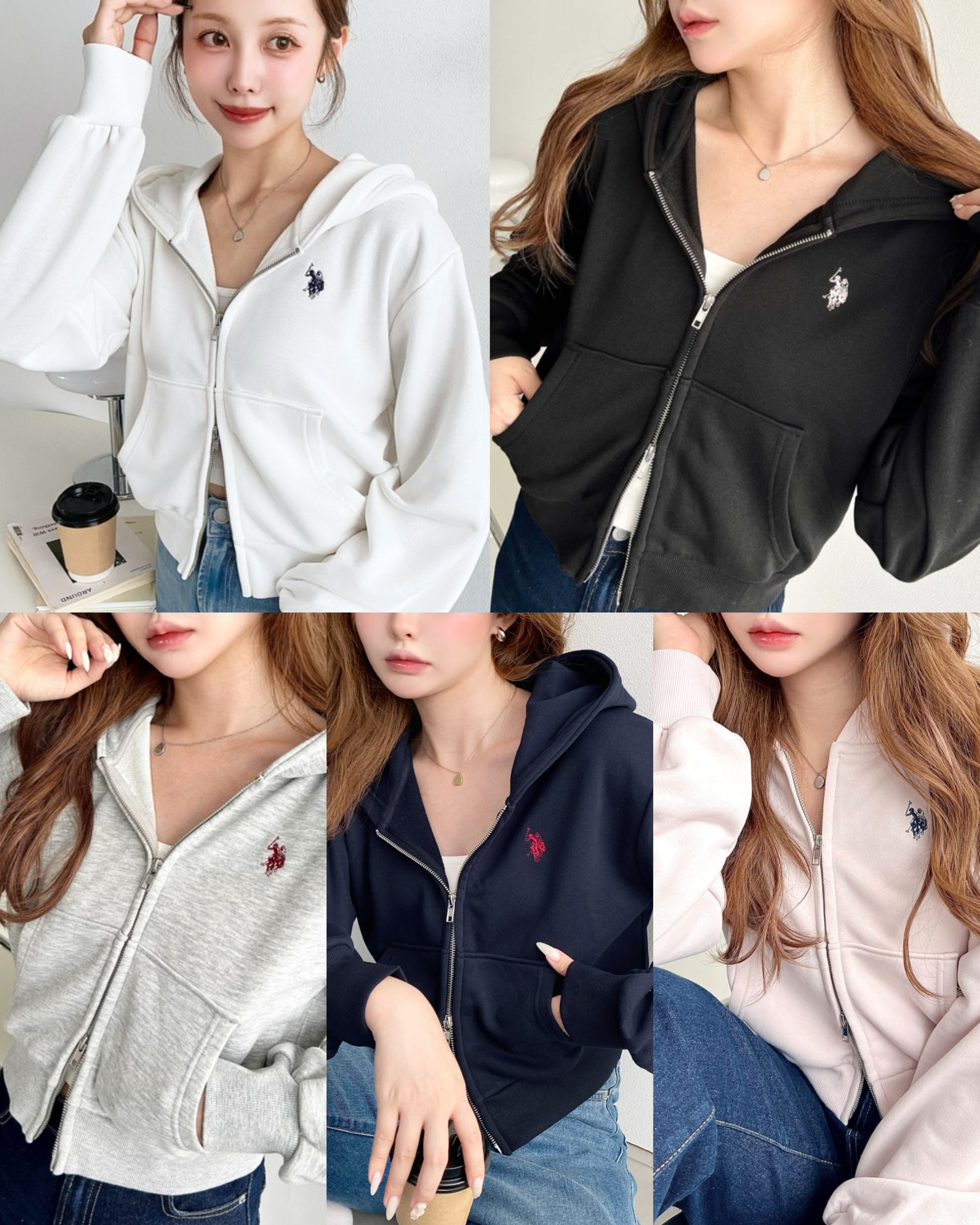 日本直送  US Polo Double Zip Crop Hoodie  TGC AICHI・NAGOYA 2026 