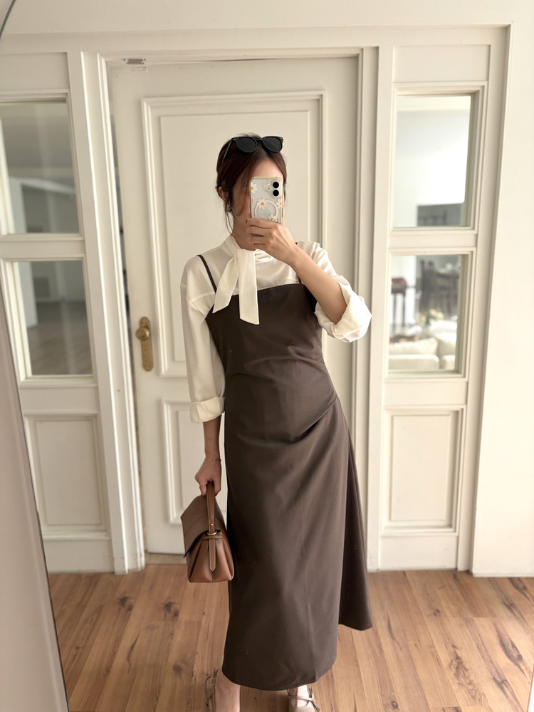 Two-way Tie Detail Blouse (Ivory)