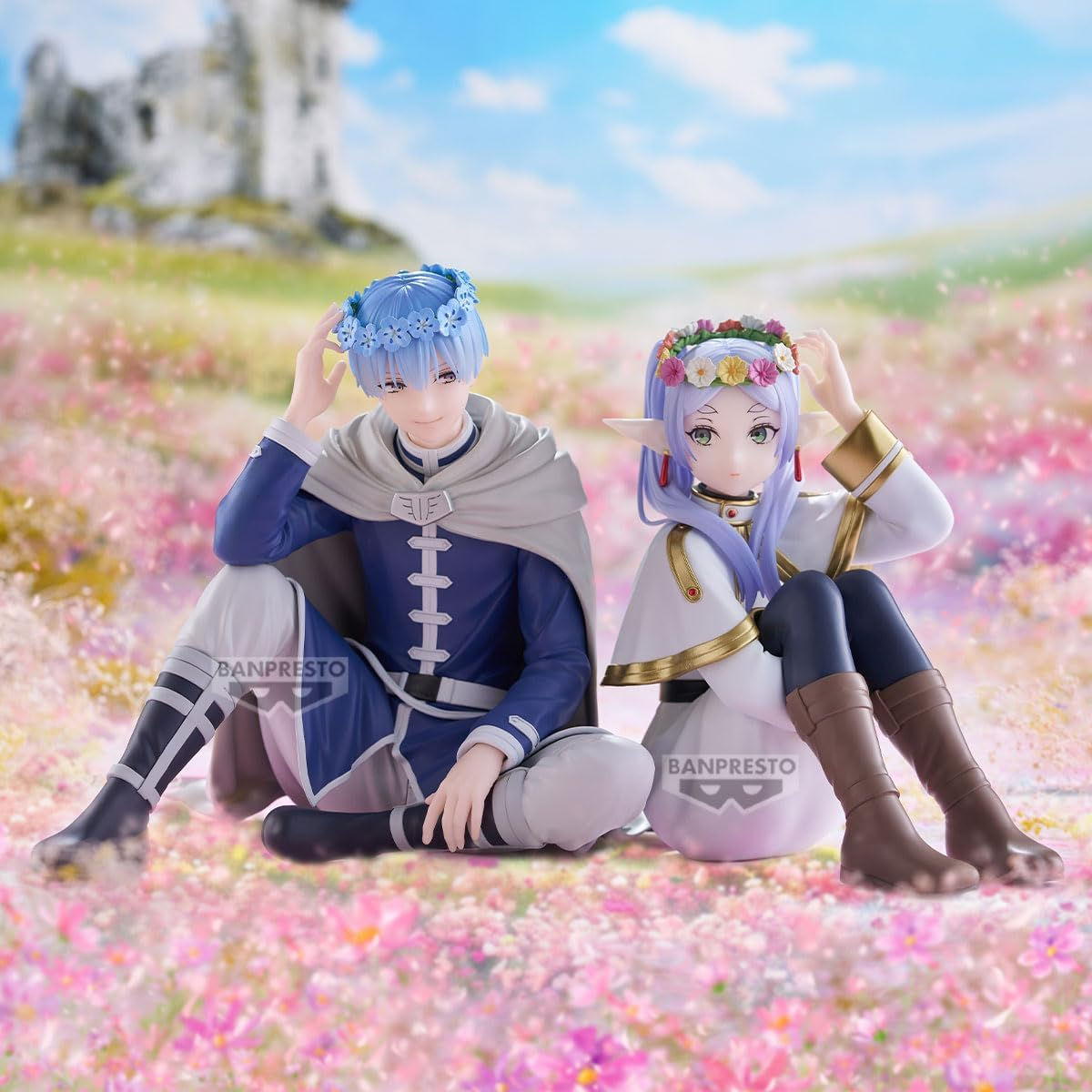 Banpresto, Espresto Figure: Beyond Journey's End, Frieren, Frieren and Himmel (Flower Crown Ver.) Set of 2