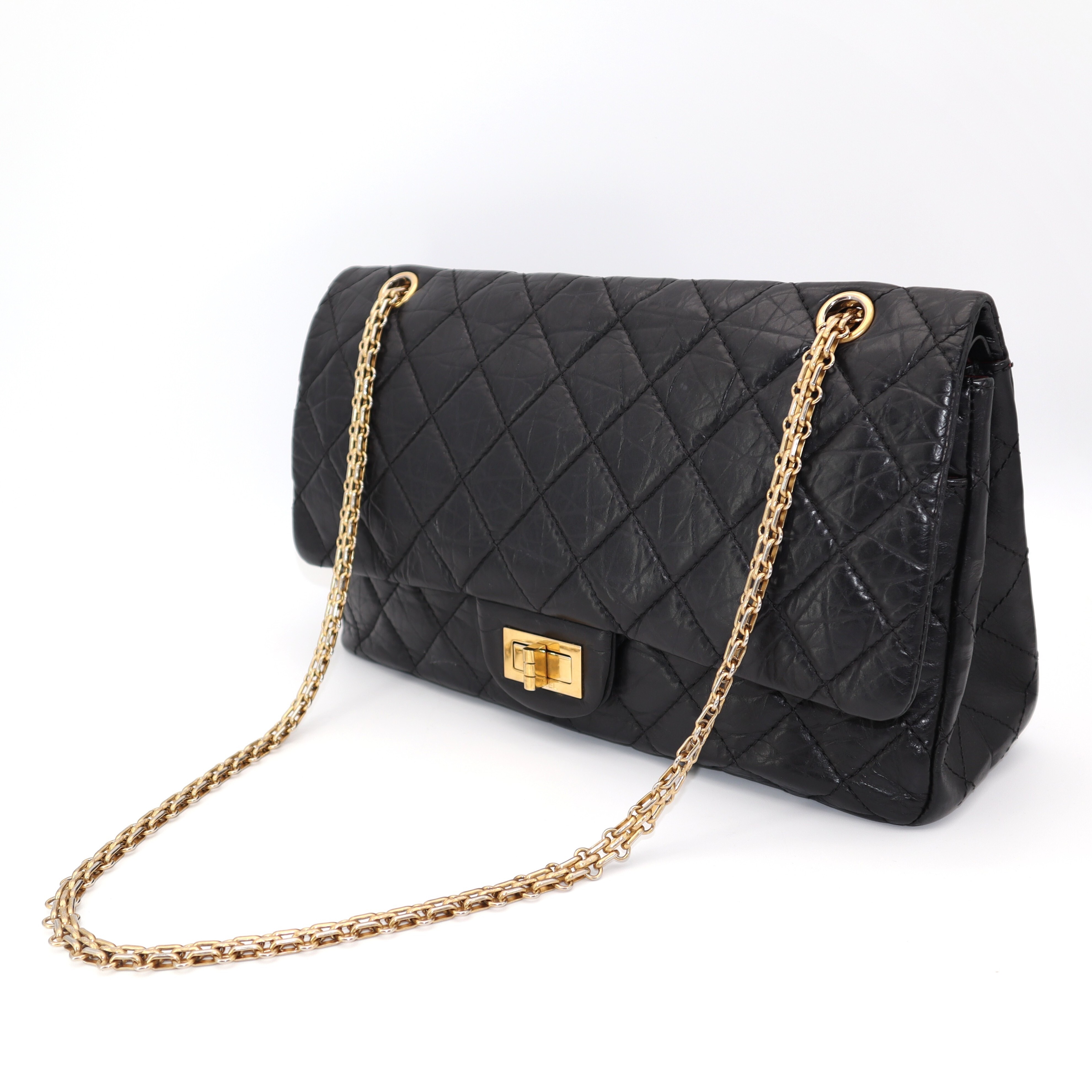 Chanel Matelasse 2.55 Maxi Double Flap Double Chain Shoulder Bag