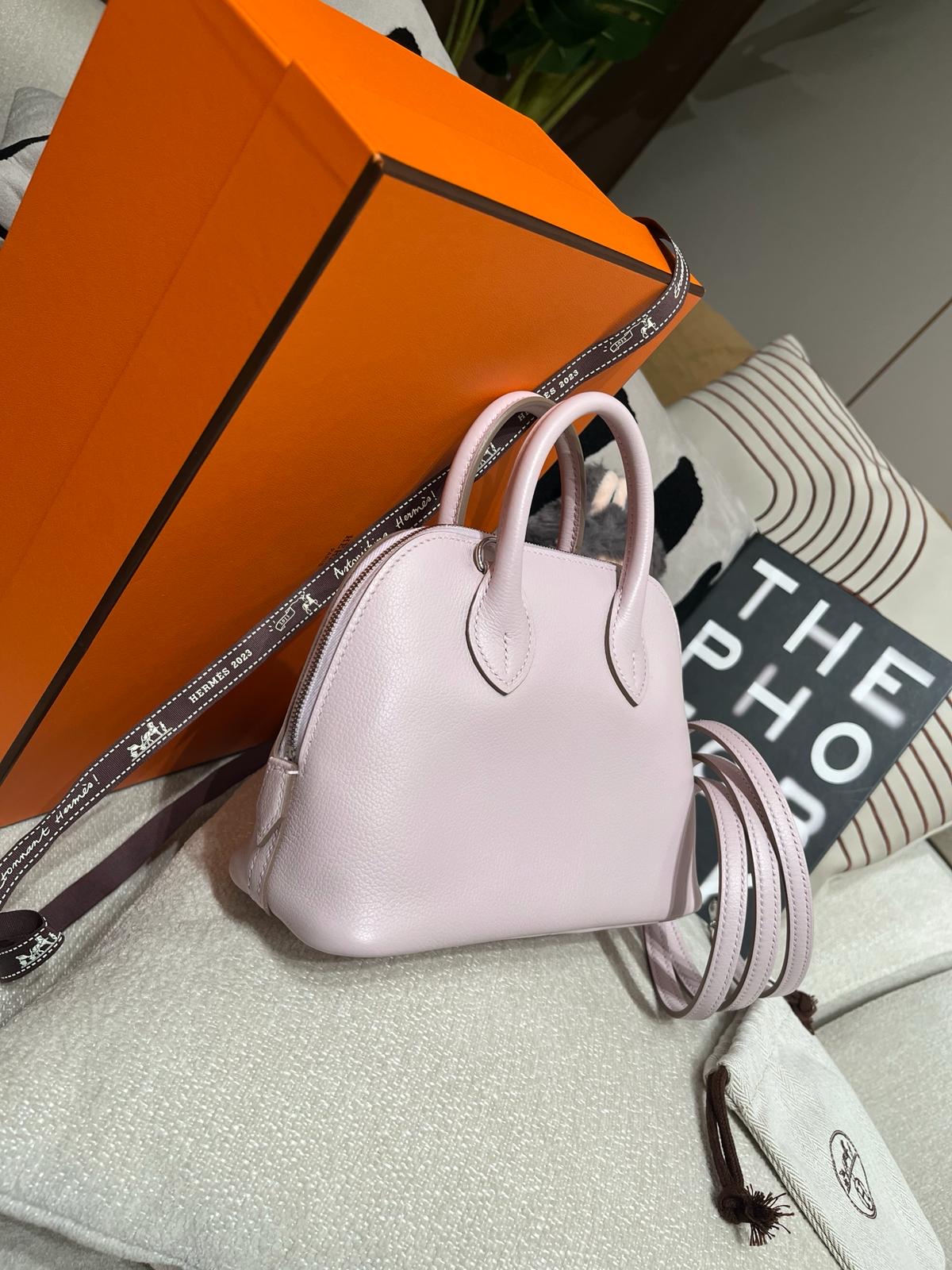 Hermes Mini Bolide Stamp B 夢幻紫 100%Authentic,99%New ✅Dust bag✅Box 