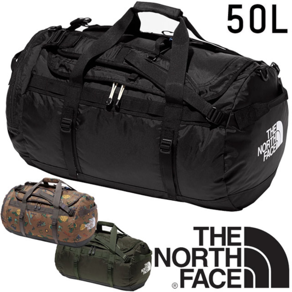 日本代購THE NORTH FACE Nylon Duffel 50L 3WAY 大容量袋 背囊 旅行袋 NMJ72352