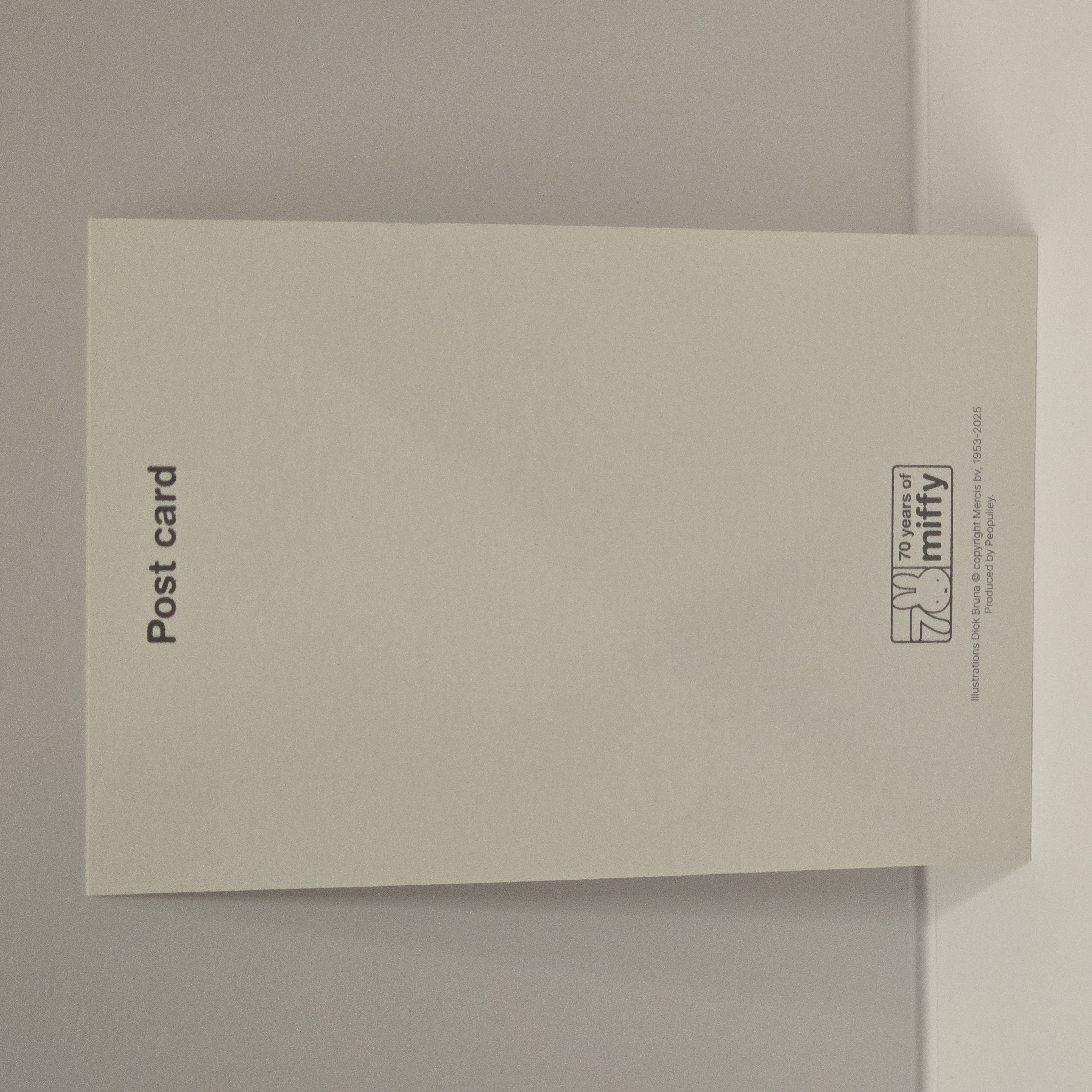 miffy 韓國 postcard 2516