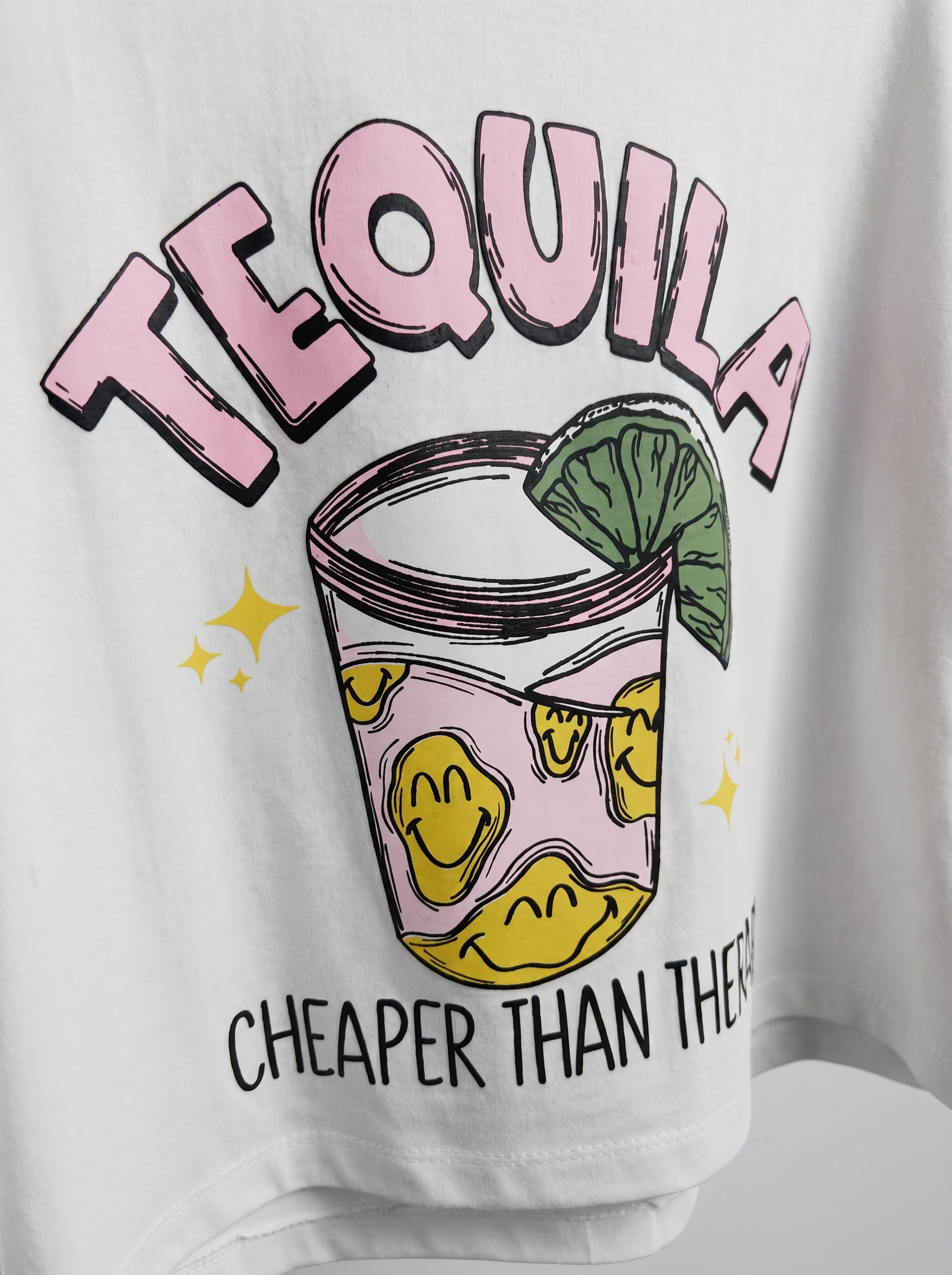 Tequila 龍舌蘭調酒印花短袖
