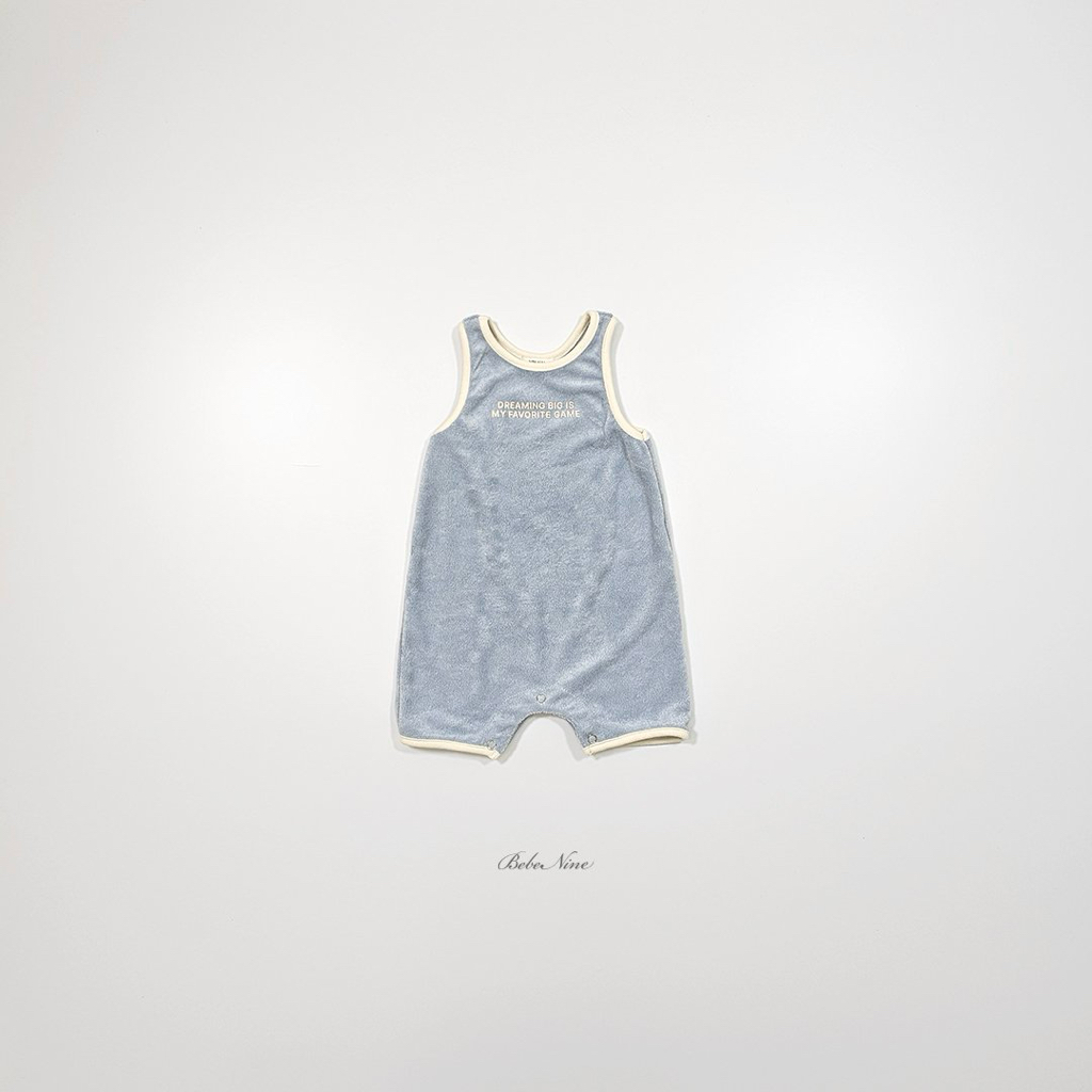 ☀️預訂 韓國直送☀️🇰🇷Bebenine四色字母印花毛巾布滾邊背心連身服