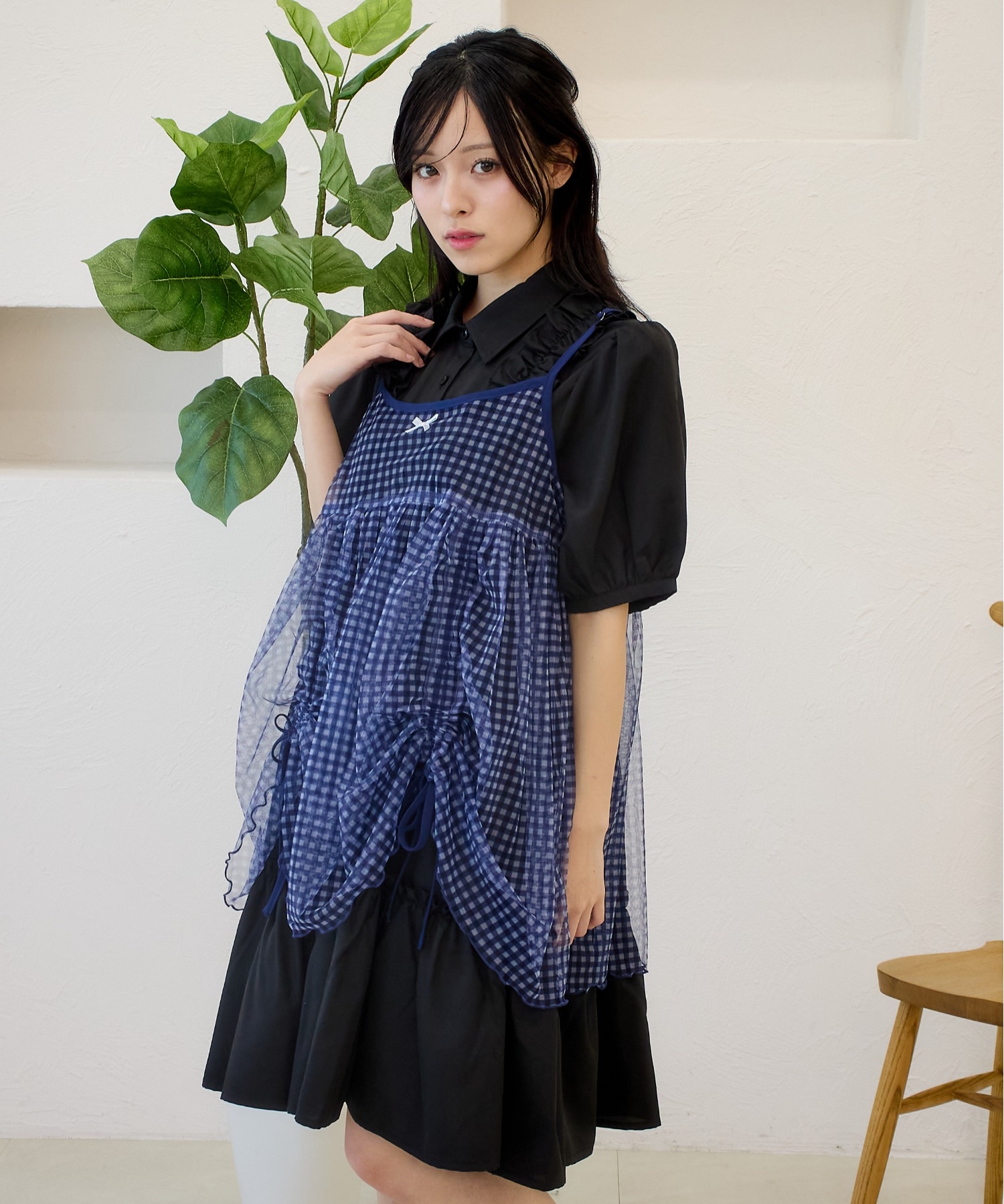 抽繩蝴蝶結吊帶【JOT005】