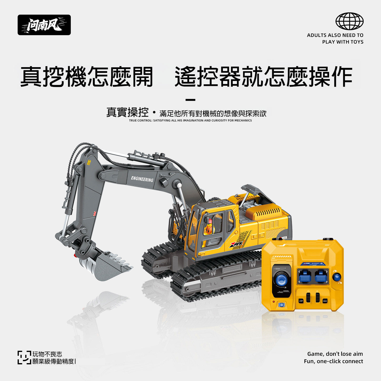 【香港現貨】問南風 1:64 迷你掘泥車