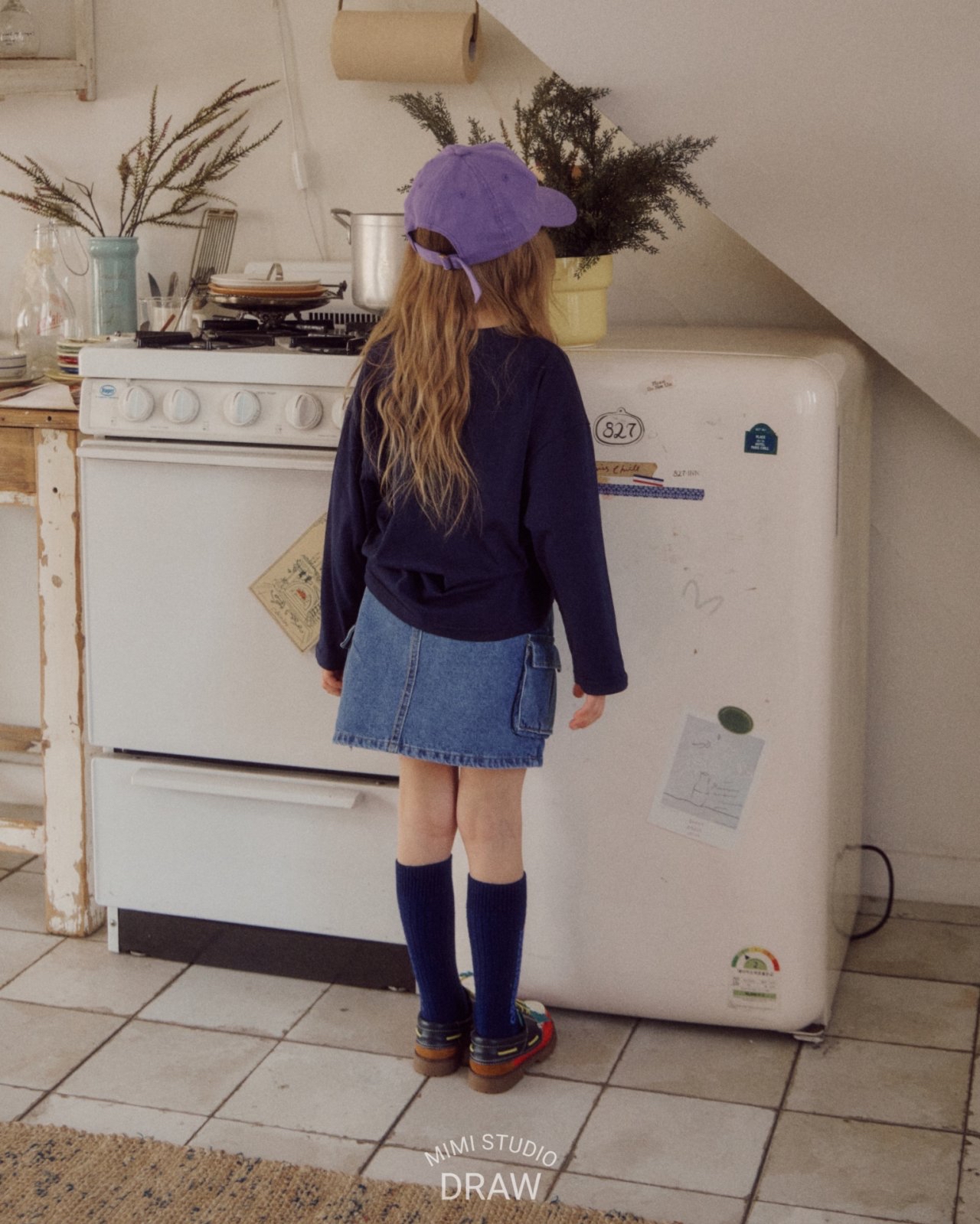 Bymimi | Demin skirt (Black/Blue