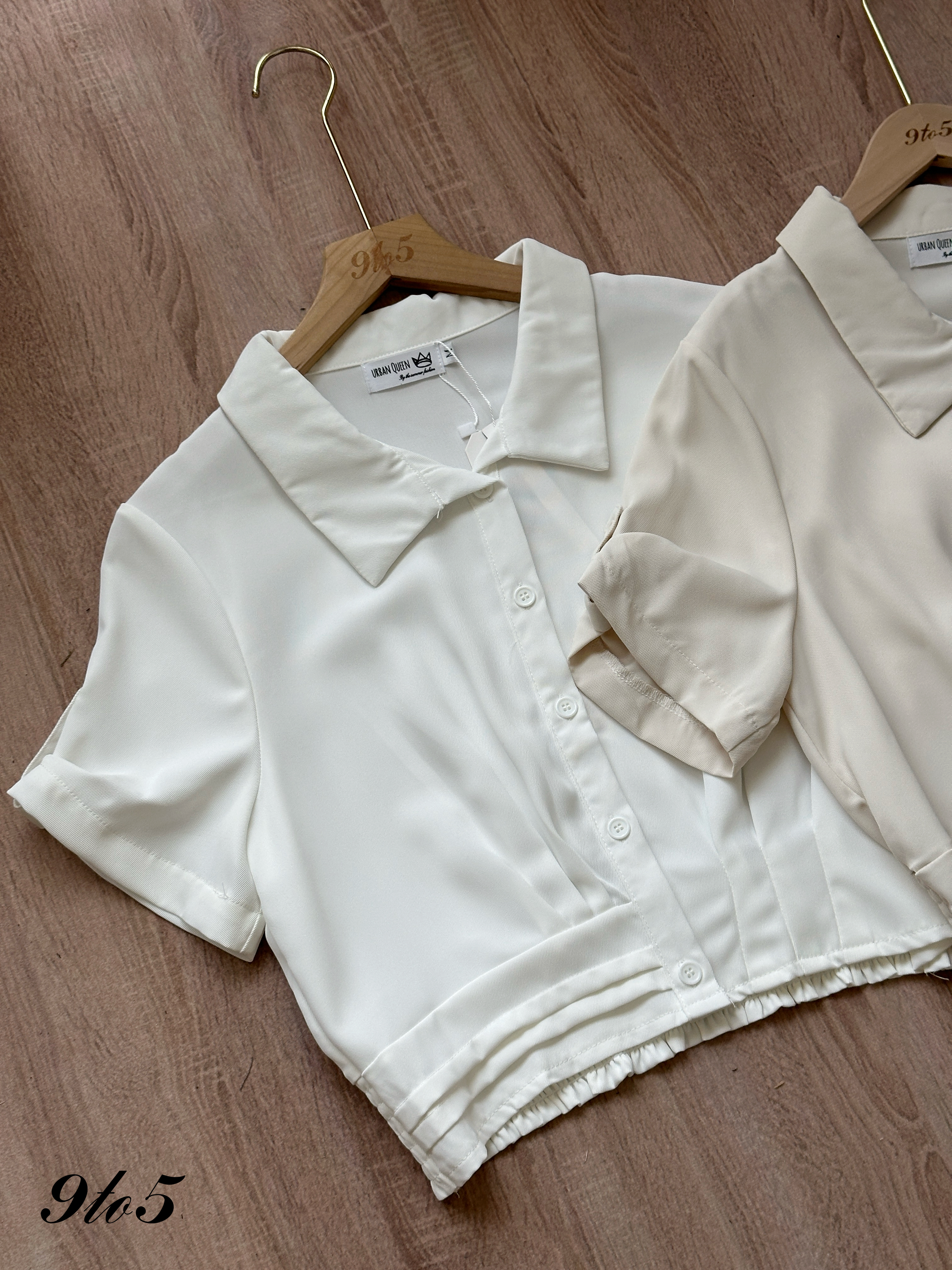 T4339 Short Sleeve Crop Shirt - 4 Colors 