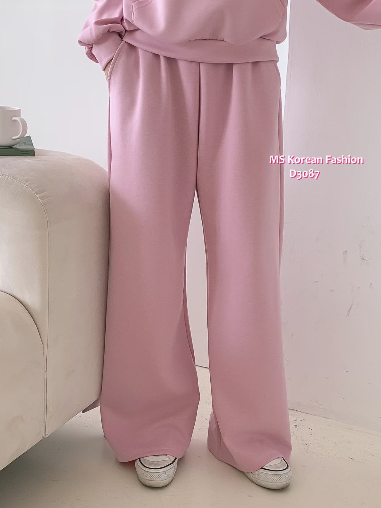 D3087 韓國🇰🇷靚色闊筒休閒褲