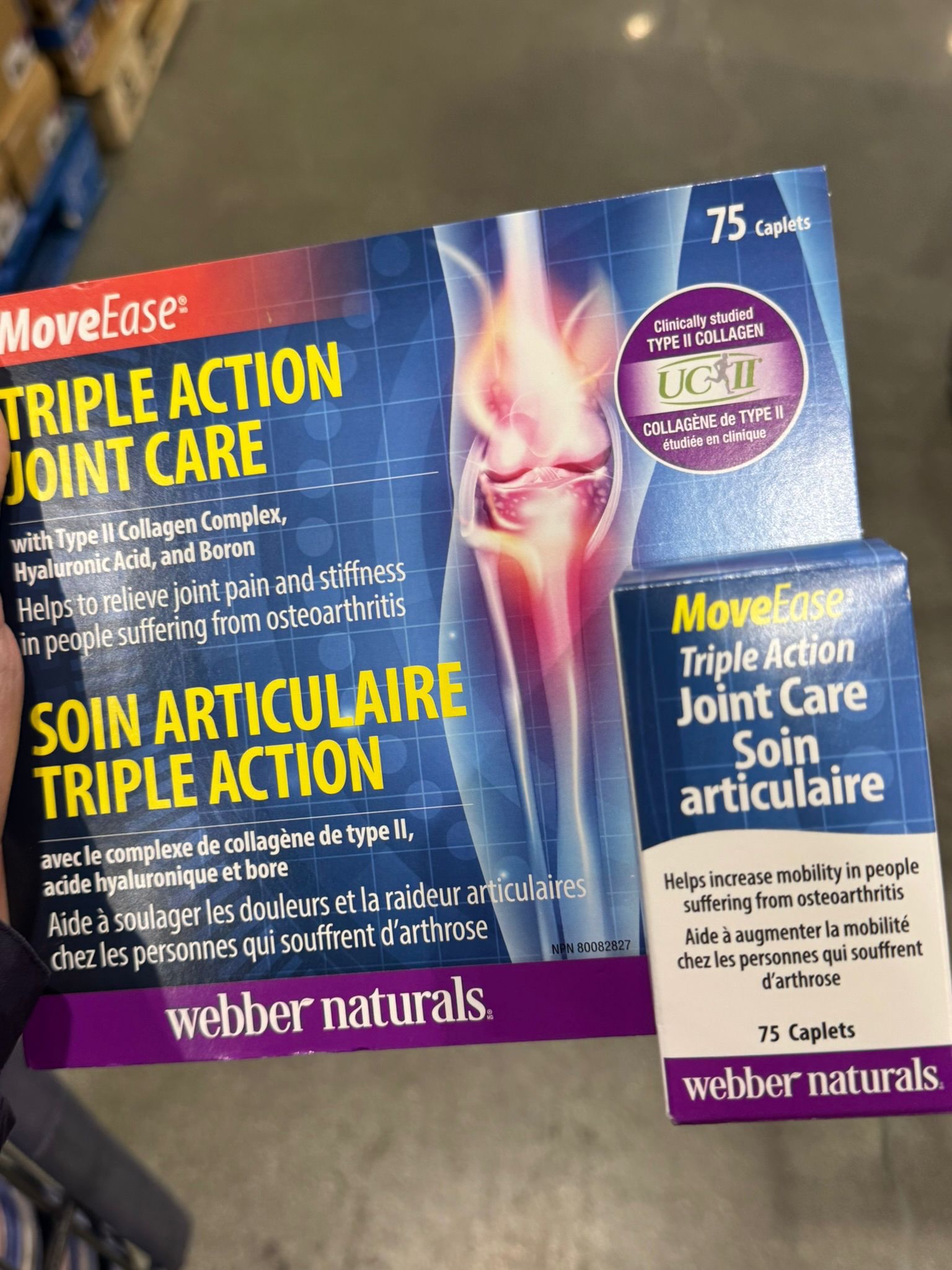 Webber Naturals Triple Action 特強三合一膝關節迷你膠囊 （75粒）