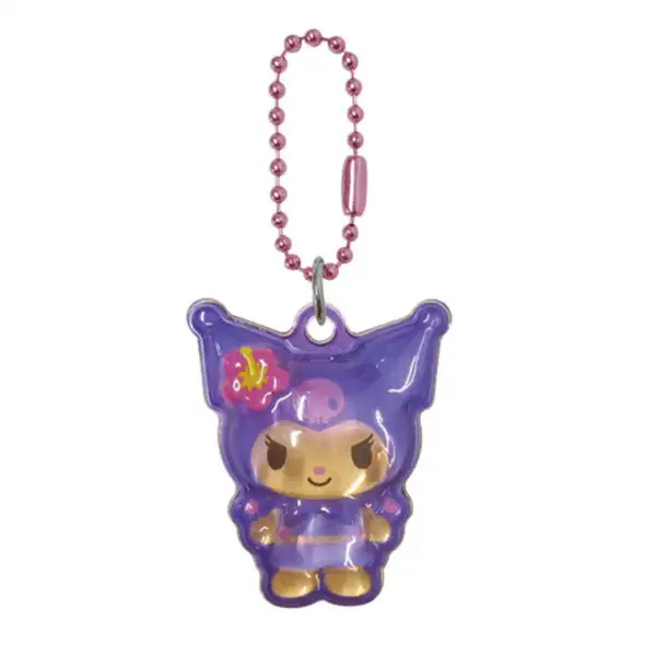 Sanrio 滴膠迷你掛件 黑皮夏威夷風 Kuromi