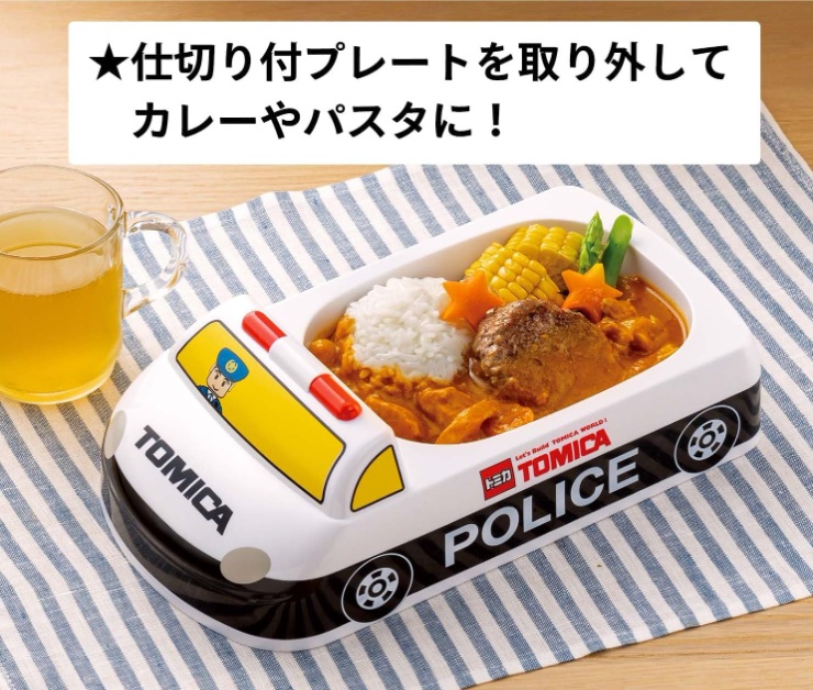 日本直送  Tomica 警車立體兒童餐盤 / 兒童食物盤 / 兒童餐必備  