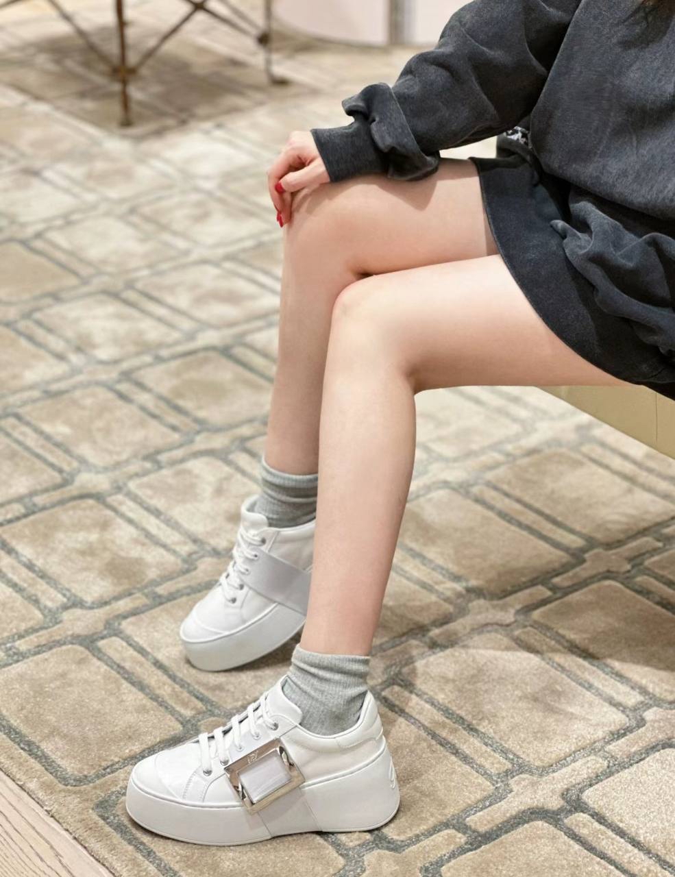 限時優惠✨訂貨 📮RV Viv' Skate Sneakers  幫你增高 秒變長腿💖    Size 35.5-39/40