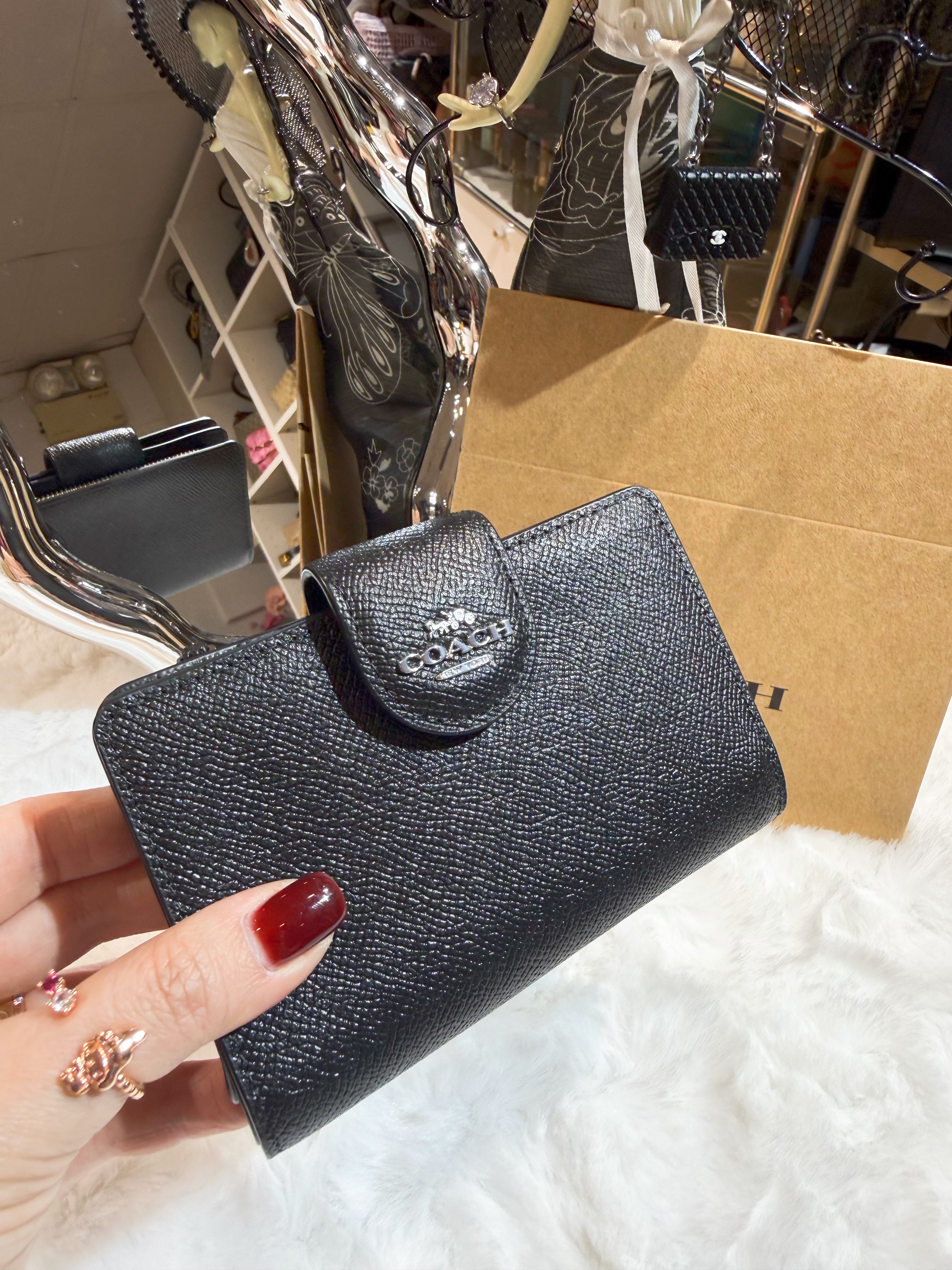 Coach medium wallet sf/blk/s