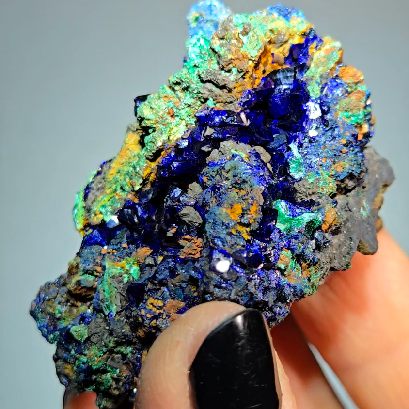 Rare cubic azurite specimen - AZ23