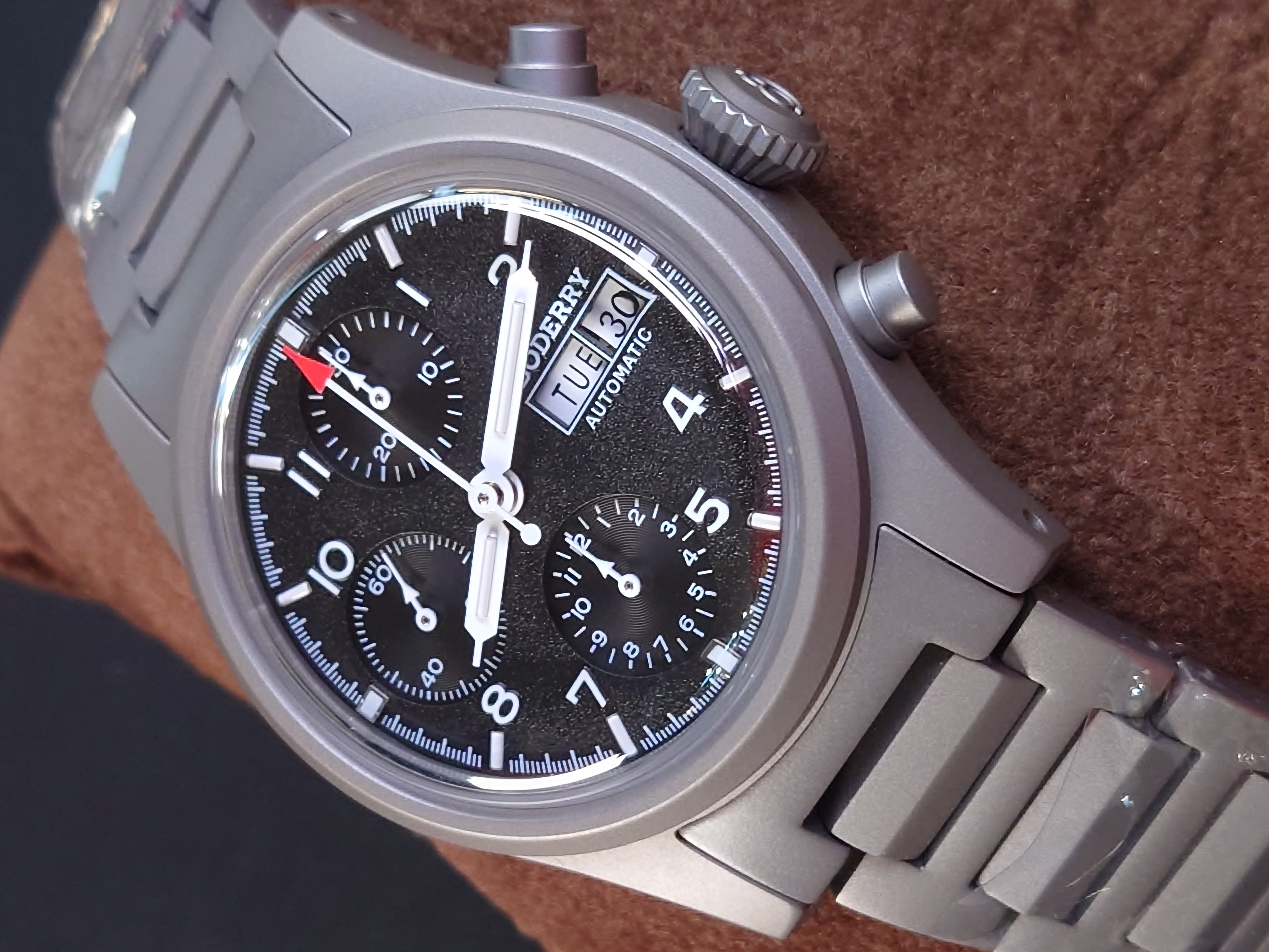 Boderry Landmaster Titanium Chronograph Automatic -  BD-A18T-01B Black