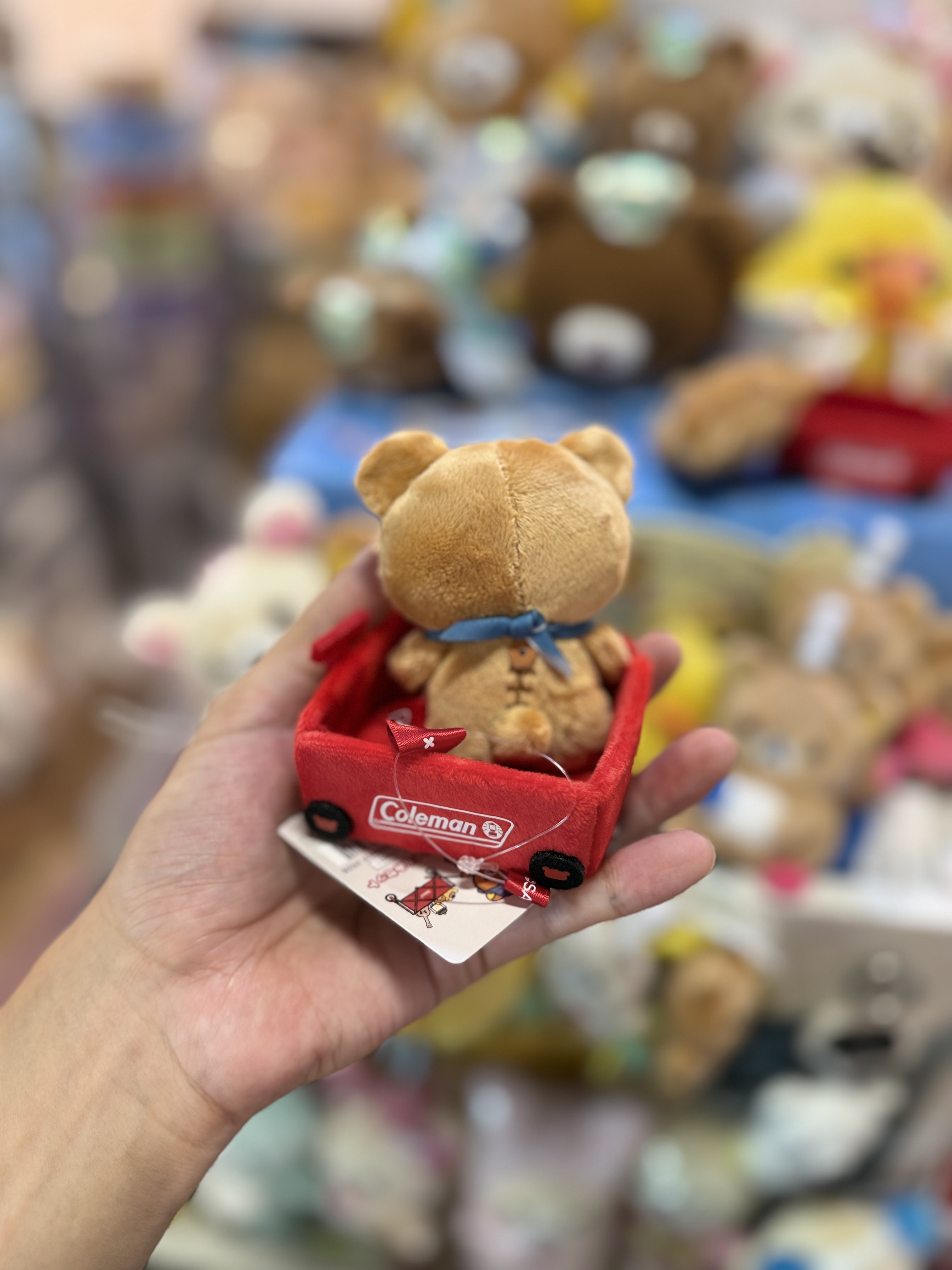 《現貨》全新日本專店限定 rilakkuma  x Coleman 手玉公仔連車仔
