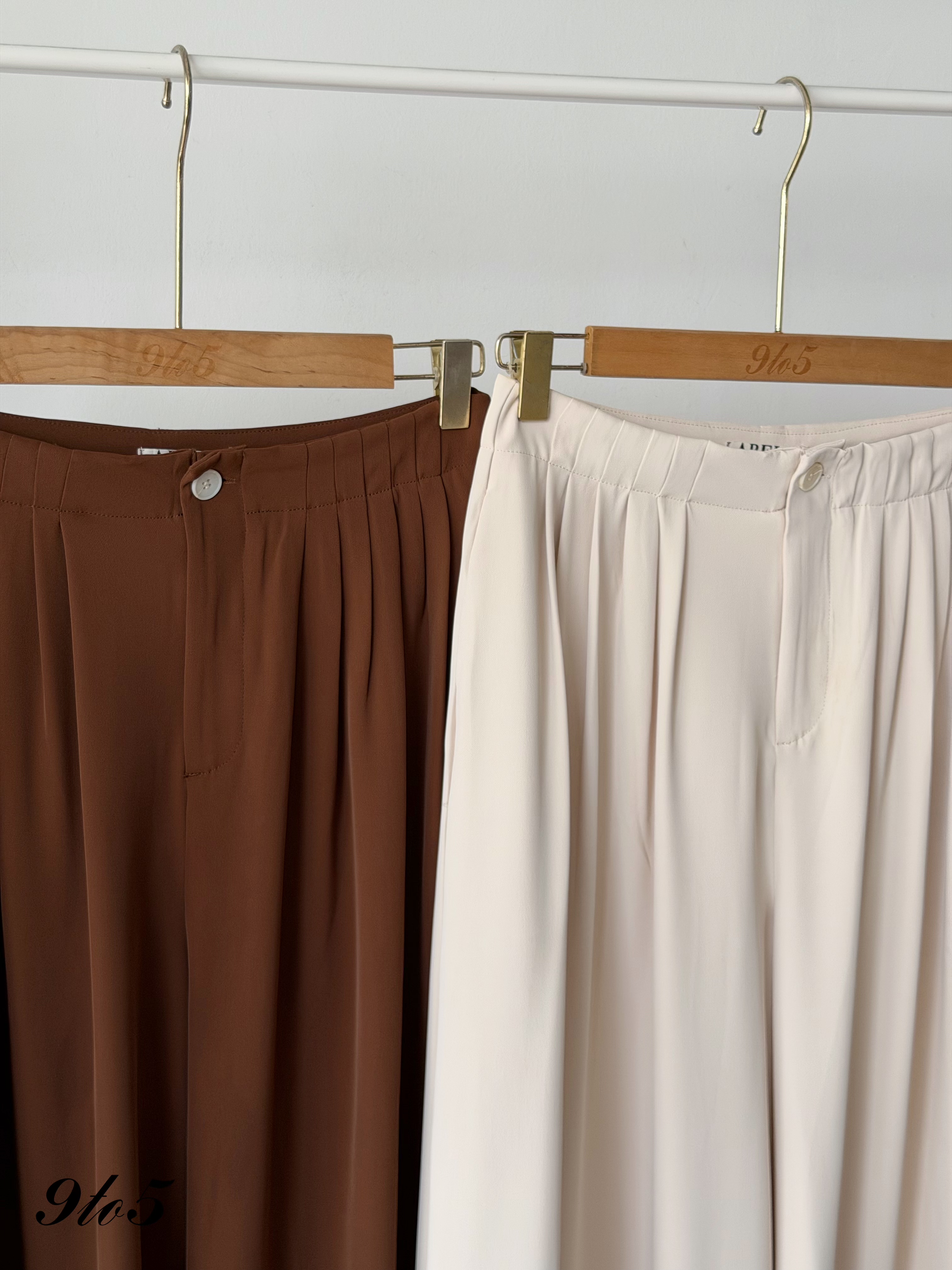 S2043 Wide Leg Long Pants - 4 Colors 