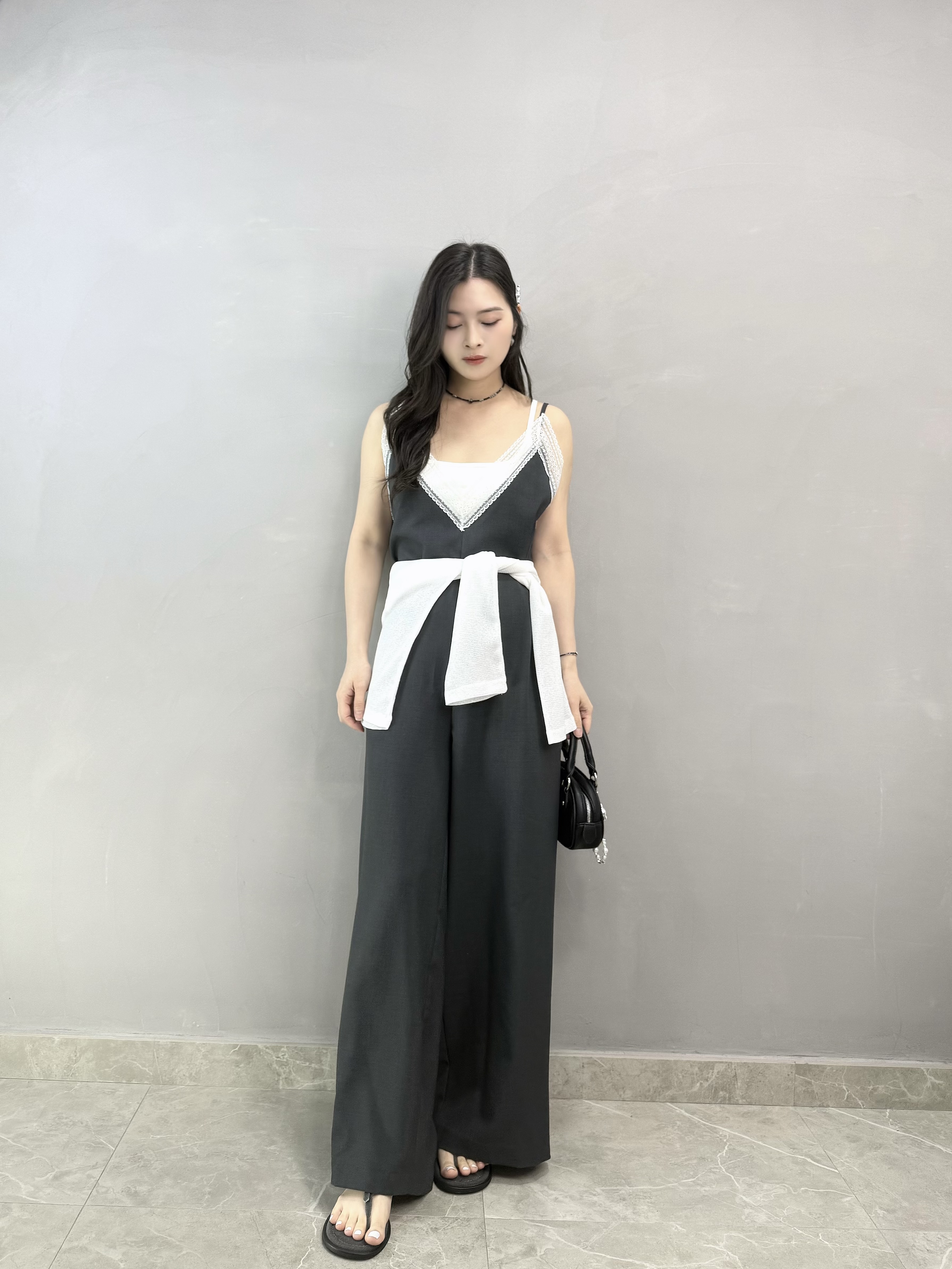 N68 吊帶V領Jumpsuit 