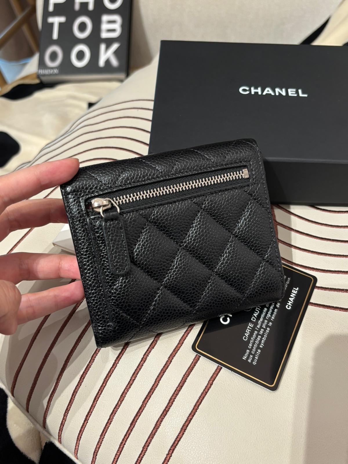 Chanel classic wallet 黑色荔枝牛皮 100%Authentic, 未使用品 99%New ✅專門店收據✅card✅Dust bag✅box