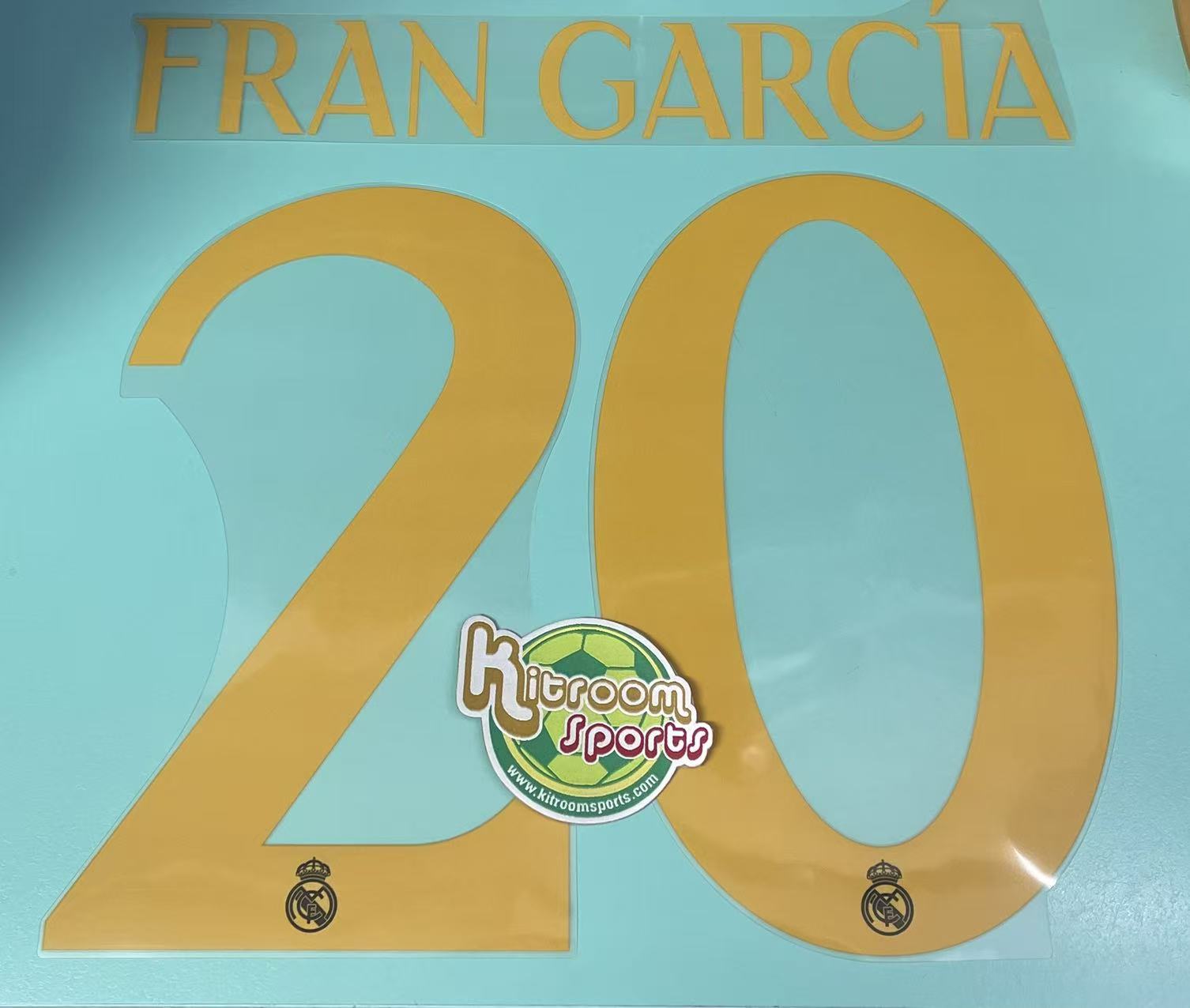 2023-24 Real Madrid Away / 3rd Nameset #20 FRAN GARCIA