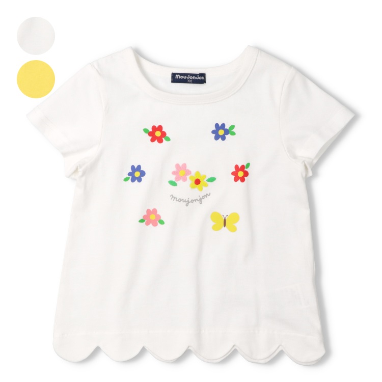 🔥 限時特價中 🔥🆕【⭐訂購⭐】🌀 🇯🇵 日本直送🇯🇵 花卉印花刺繡 扇形下擺 短袖TEE［3款選］🌀 [ELEA-0264][260630]