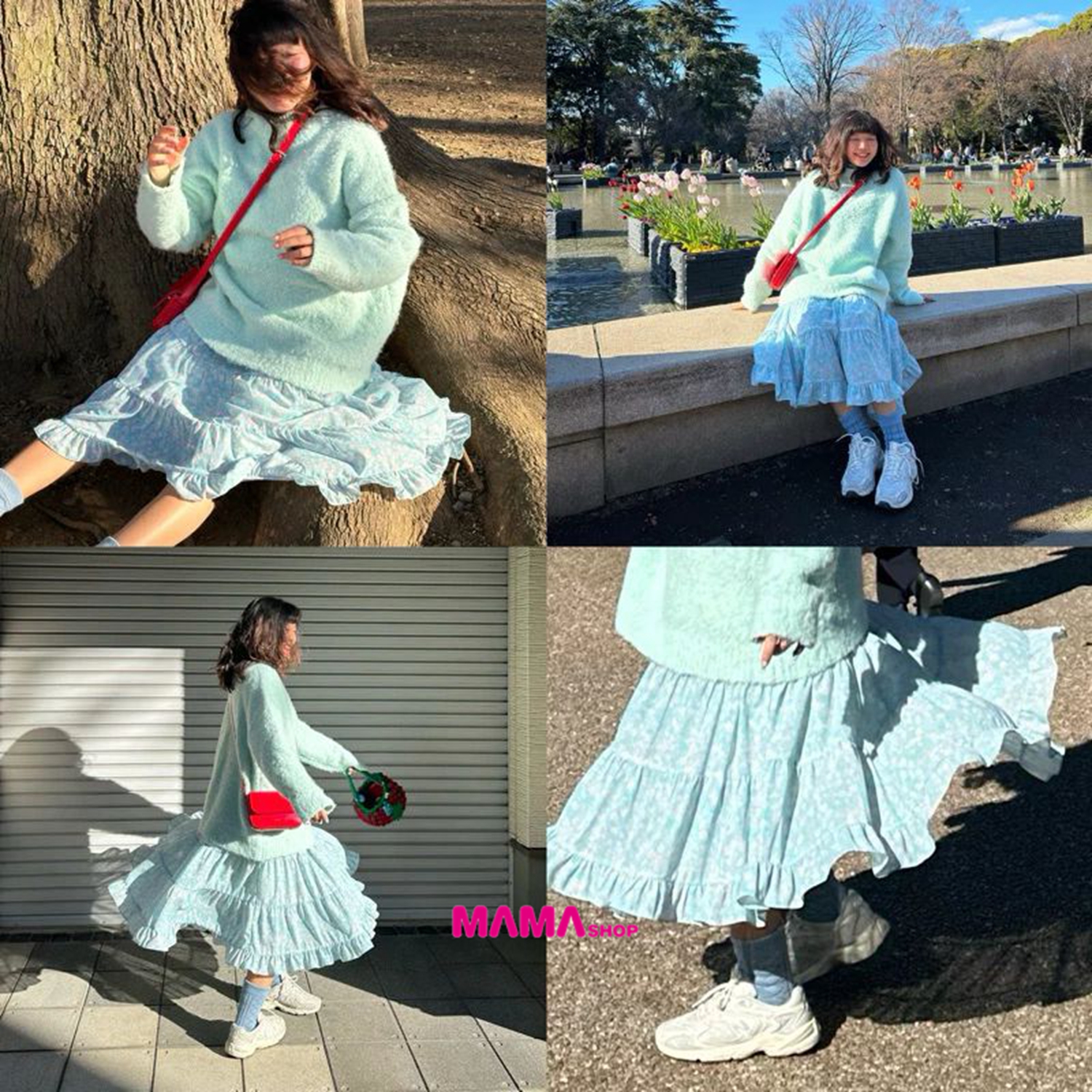 泰國直送Boho chiffon skirt波希米亞雪紡裙
