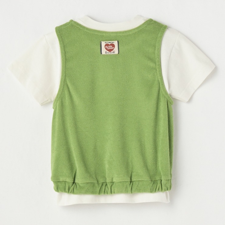 🇯🇵限量預訂 日本直送🇯🇵MY LITTLE WONDER 兩色標籤背心短袖T恤兩件套