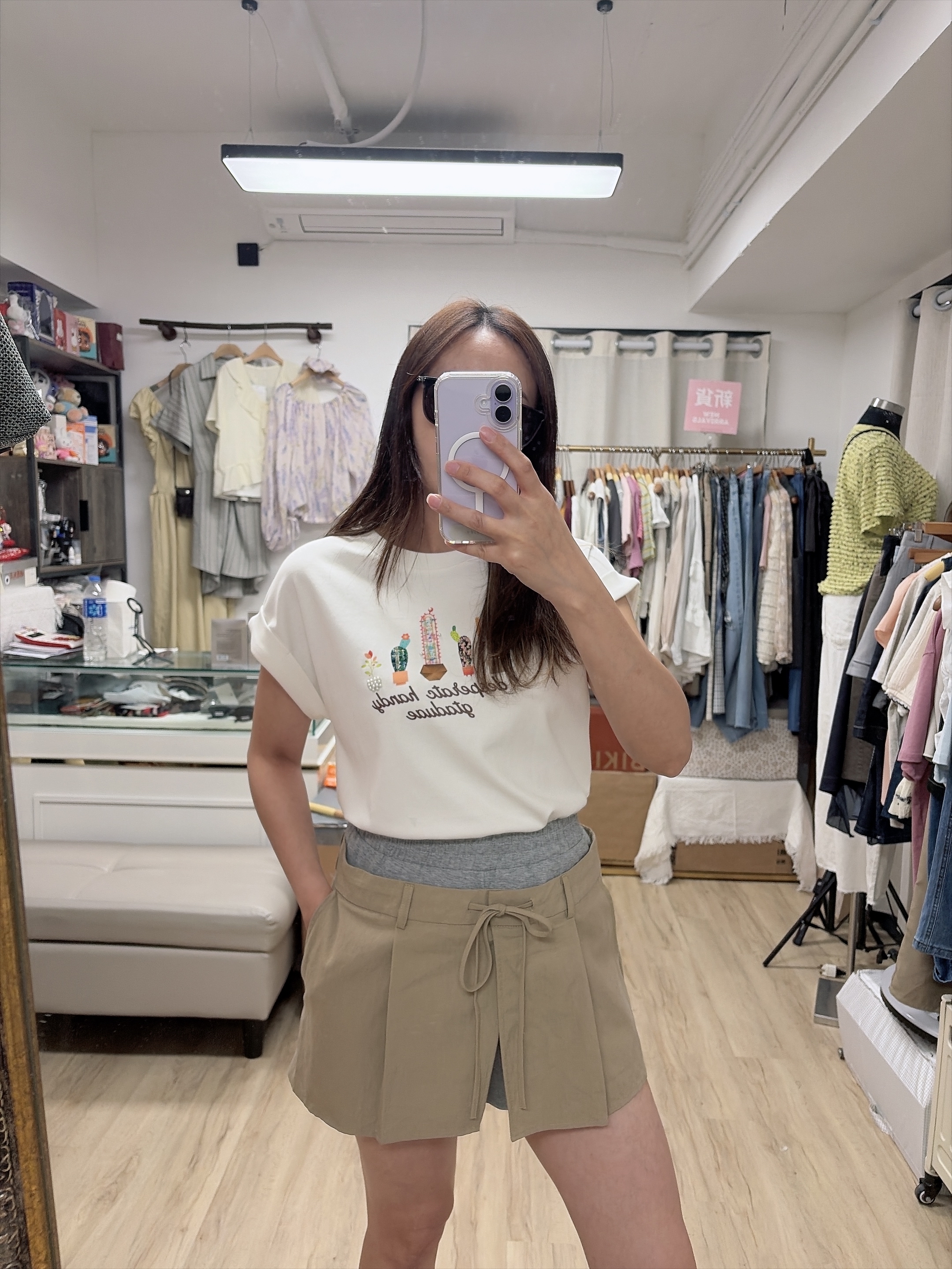 拼布短褲