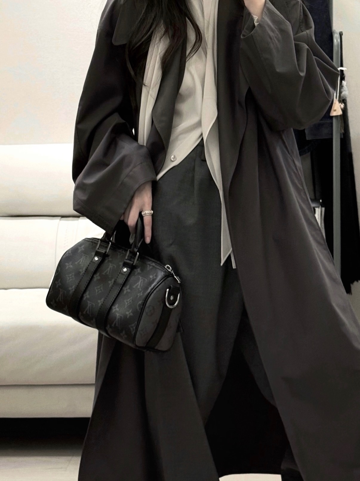 Lv👜 PRE OWNED 🛍️Keepall 25 黑武士老花🖤