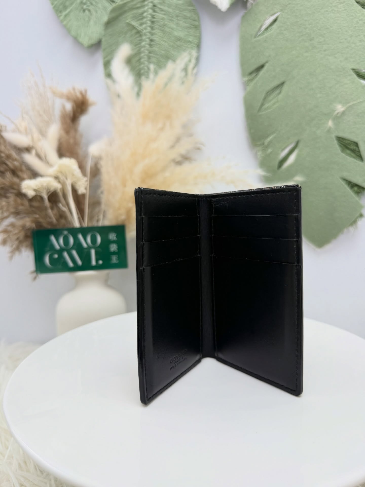 Goyard👜 PRE OWNED 🛍️黑色老花 card holder 🖤