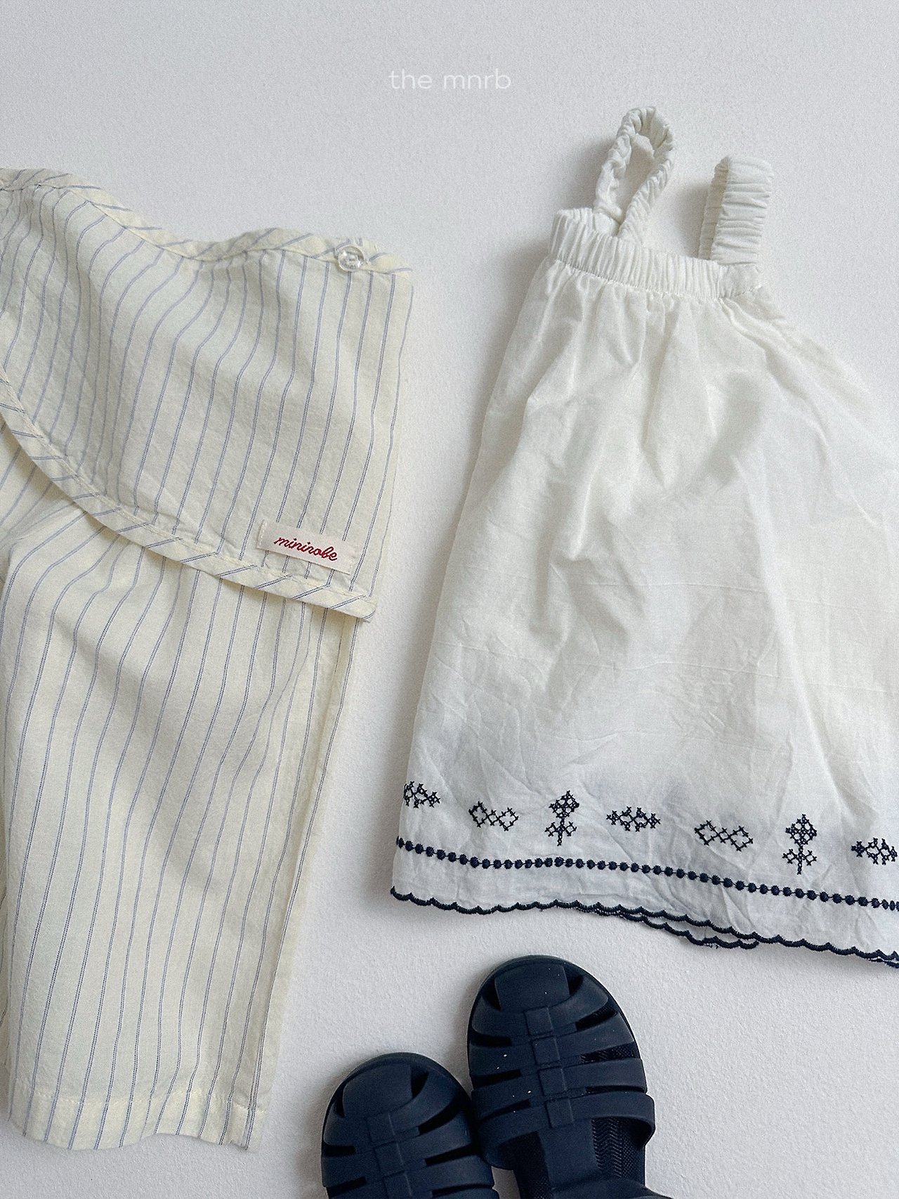 Minirobe | stripe pants (Mint/Blue)